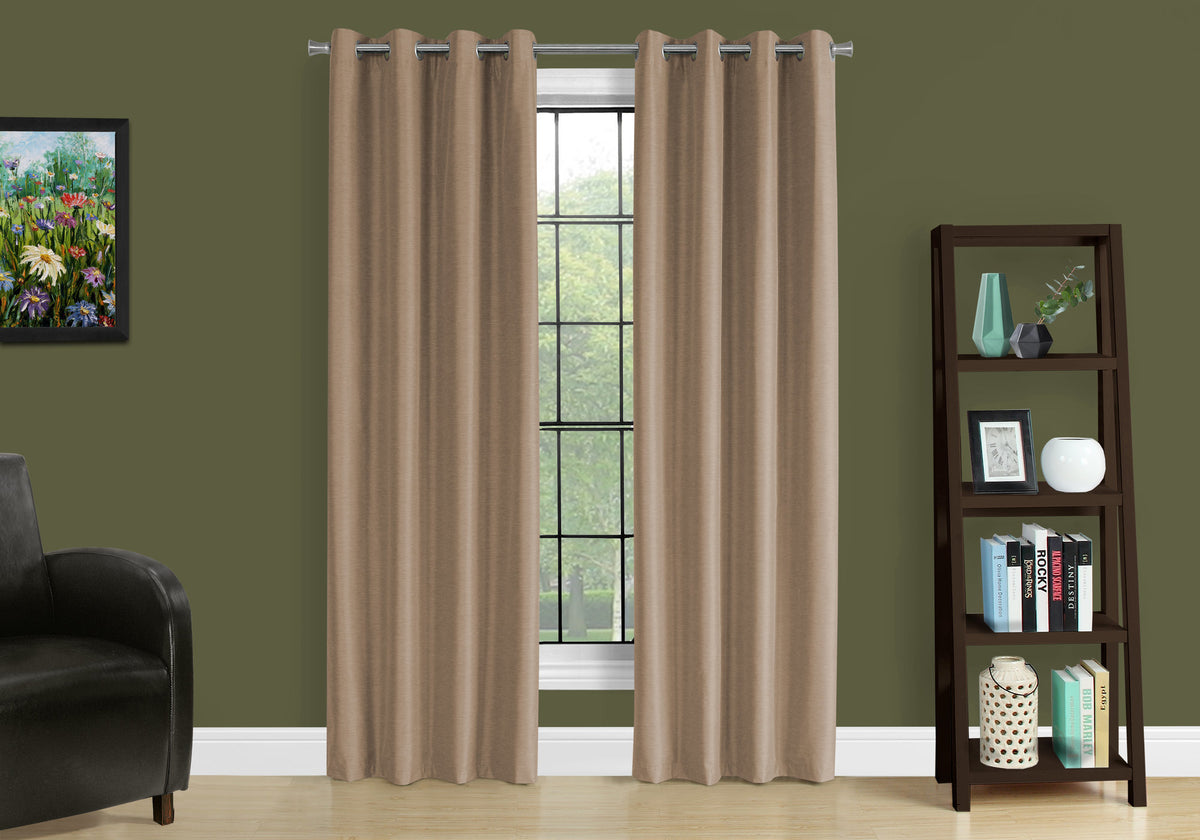 Blackout Curtain Panels 52"W x 95"H Silver 2pc-Curtains-DECOROLALA