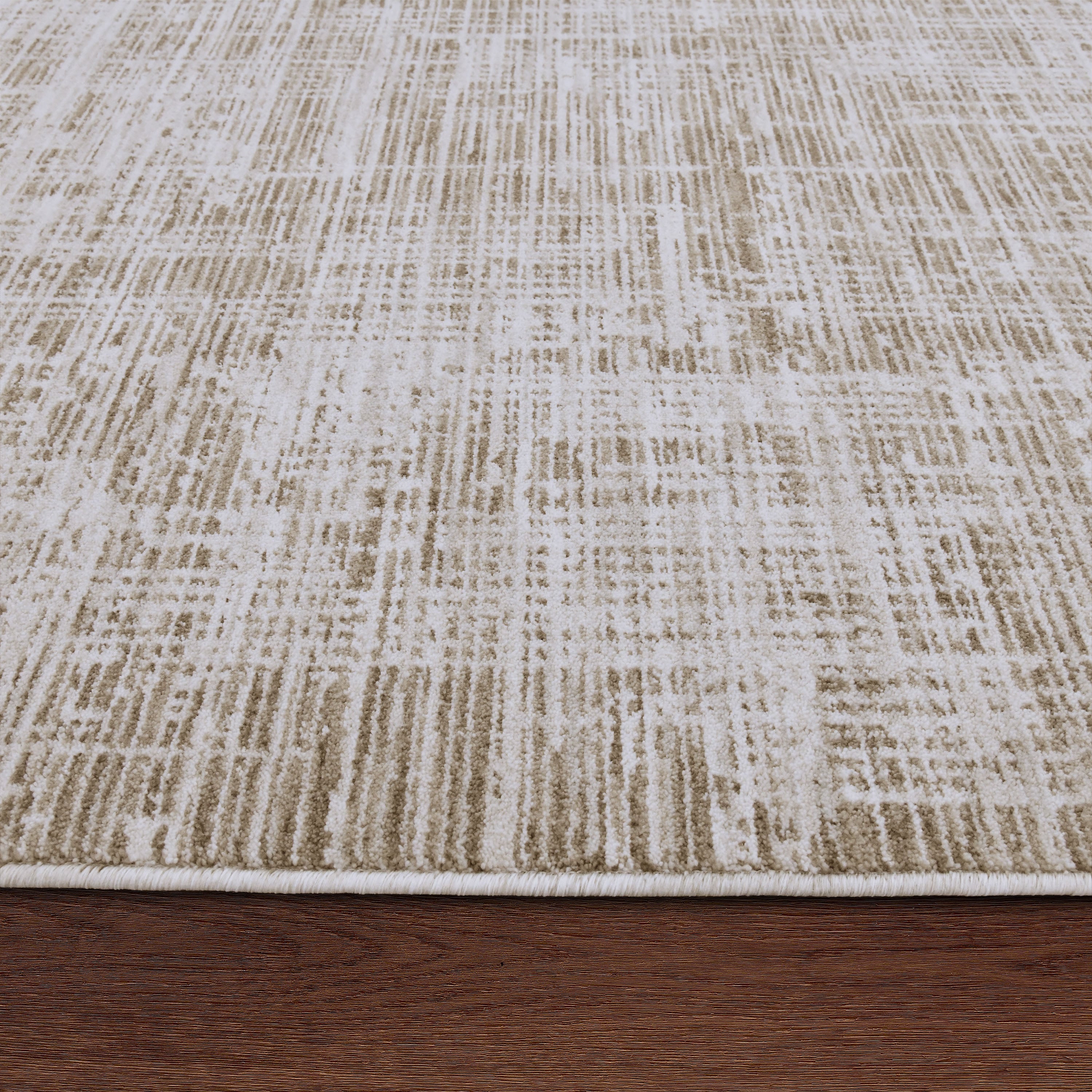 Blake Fringed Area Rug Beige Brown-DECOROLALA