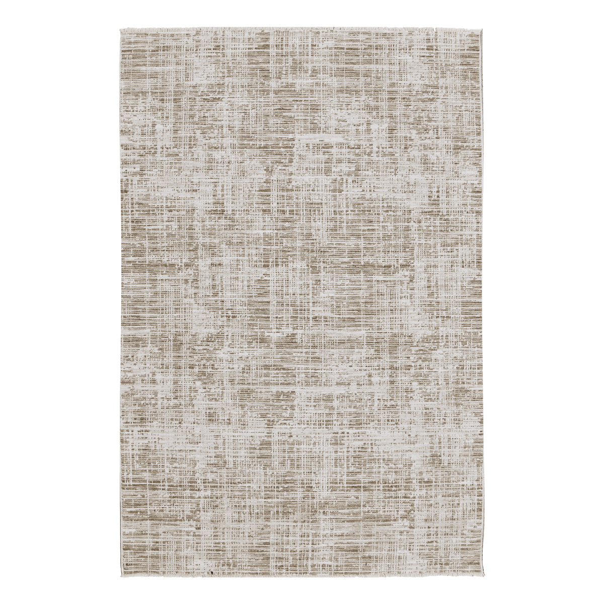 Blake Fringed Area Rug Beige Brown-Area Rugs-DECOROLALA