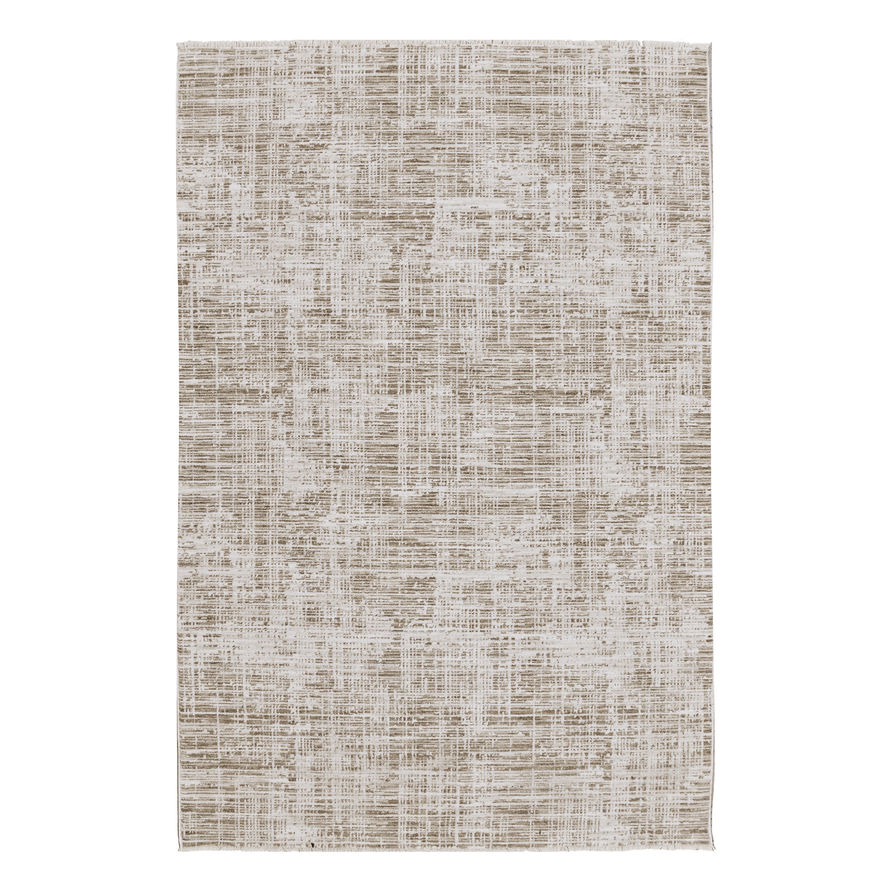 Blake Fringed Area Rug Beige Brown-DECOROLALA