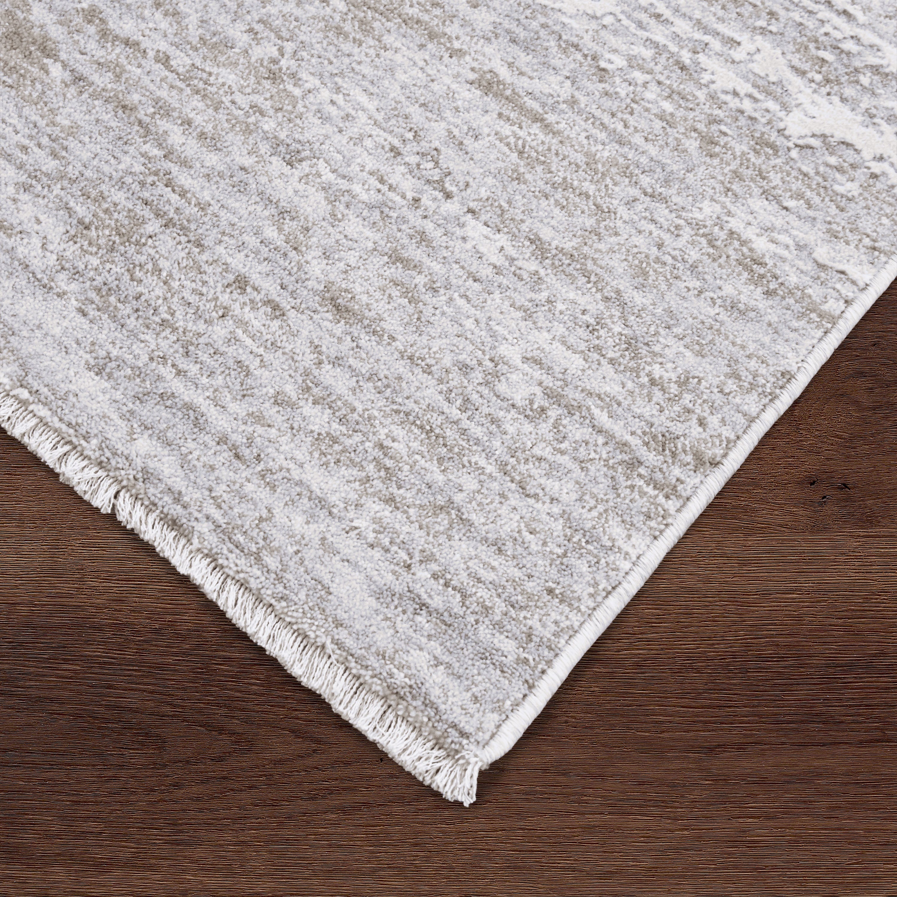 Blake Fringed Area Rug, Beige/Grey/Ivory-DECOROLALA