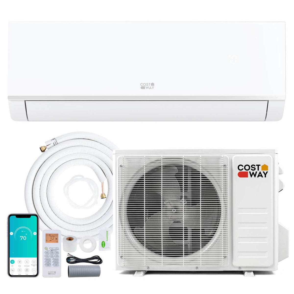 Blast Pro Series 12000 BTU 20 SEER2 115V Wifi Enabled Mini Split Air Conditioner and Heater-Mini Split Air Conditioners-DECOROLALA