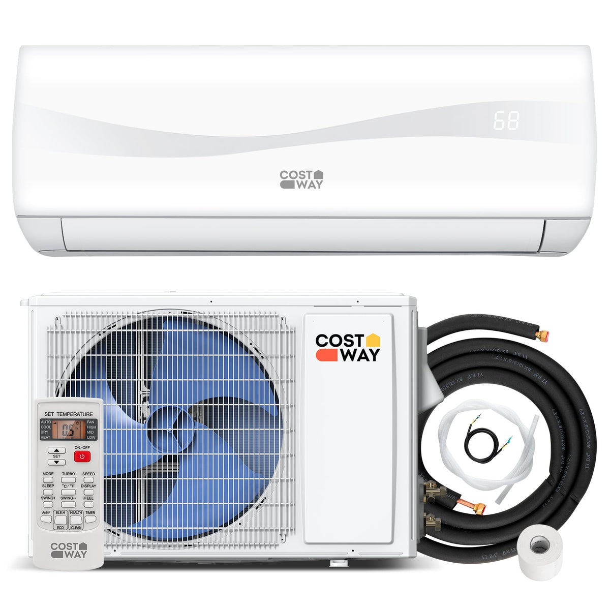 Blast Series 12000 BTU 20 SEER2 115V Ductless Mini Split Air Conditioner-Mini Split Air Conditioners-DECOROLALA