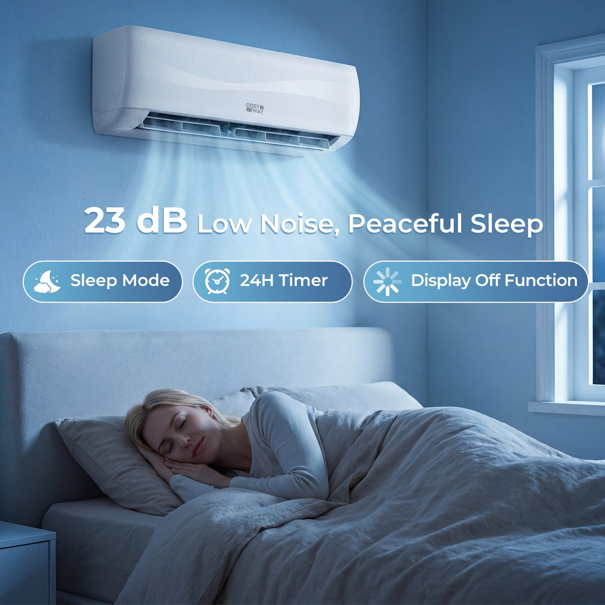 Blast Series 9100 BTU 19 SEER2 208-230V Mini Split Air Conditioner with Heat Pump-Mini Split Air Conditioners-DECOROLALA