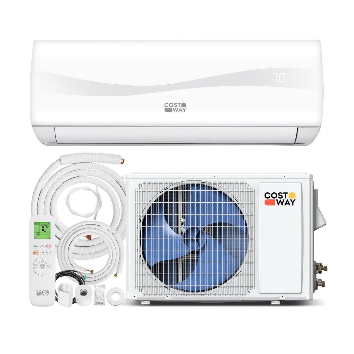 Blast Series 9100 BTU 19 SEER2 208-230V Mini Split Air Conditioner with Heat Pump-Mini Split Air Conditioners-DECOROLALA