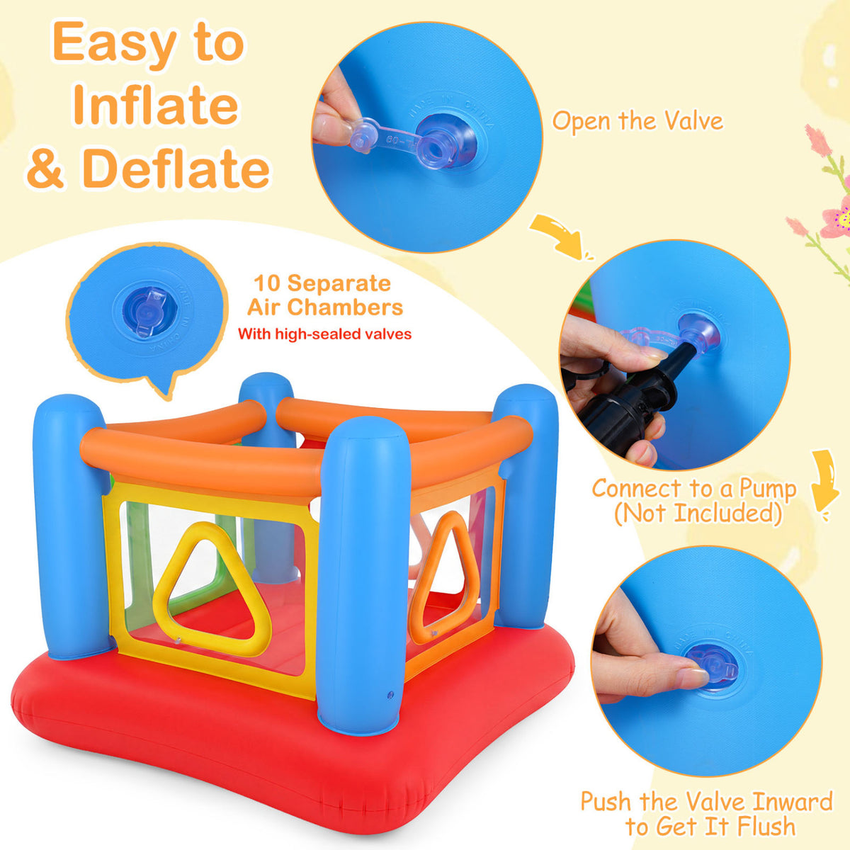 Blow Up Jumping House for Kids with Transparent Side Walls