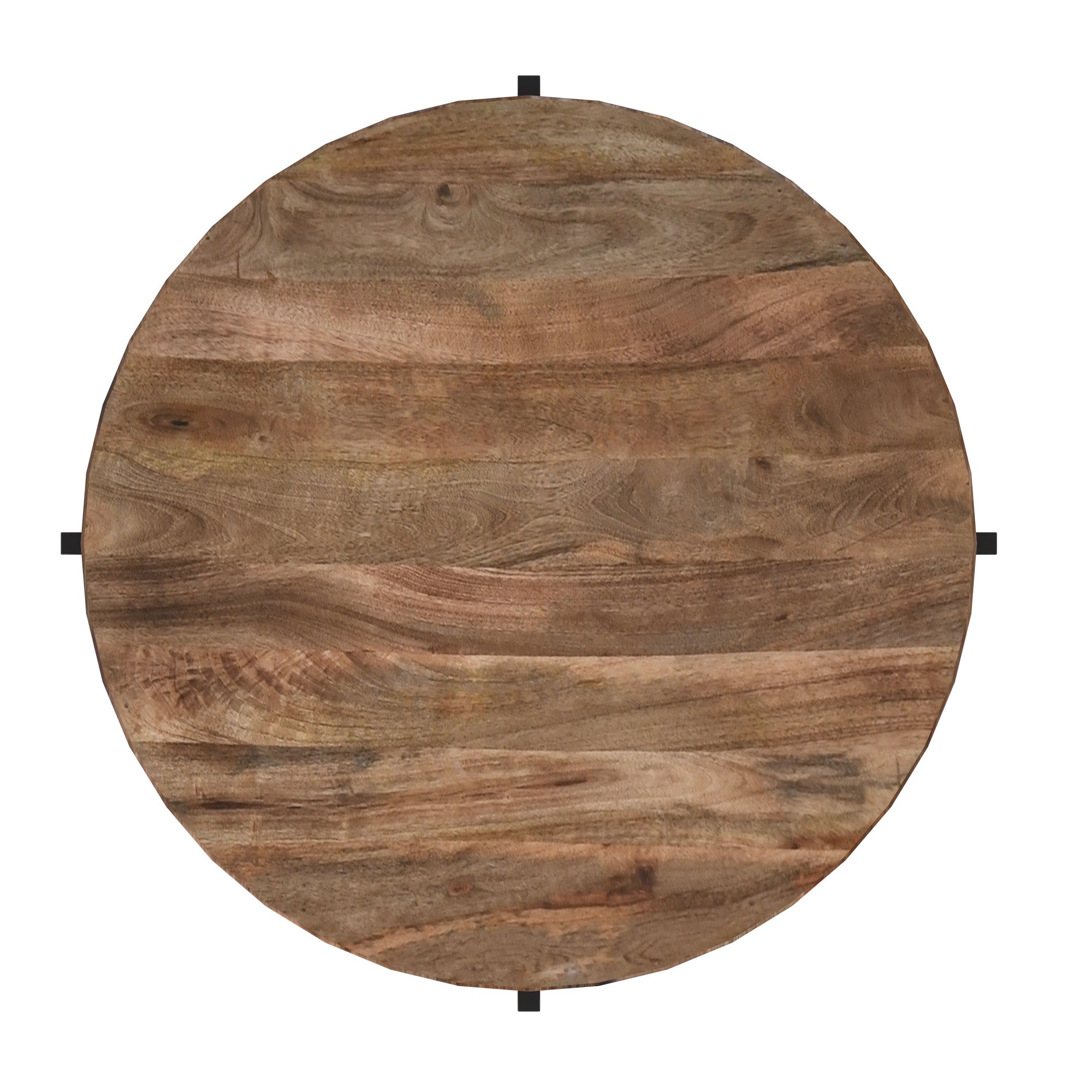 Blox Coffee Table - Natural Mango Wood with Iron Base-DECOROLALA