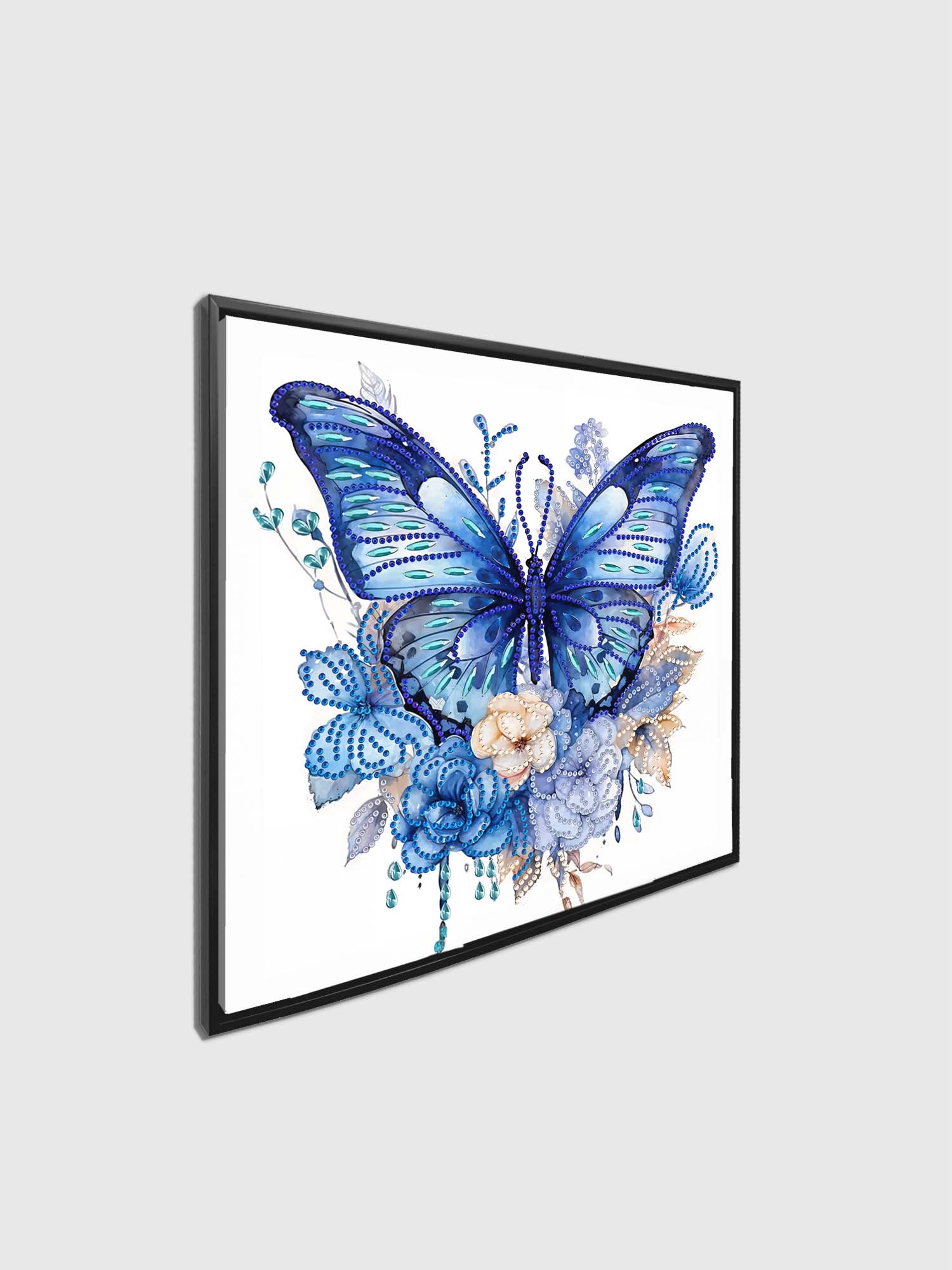 Blue Butterfly Canvas Print 36X36 Inch-Canvas Print-DECOROLALA