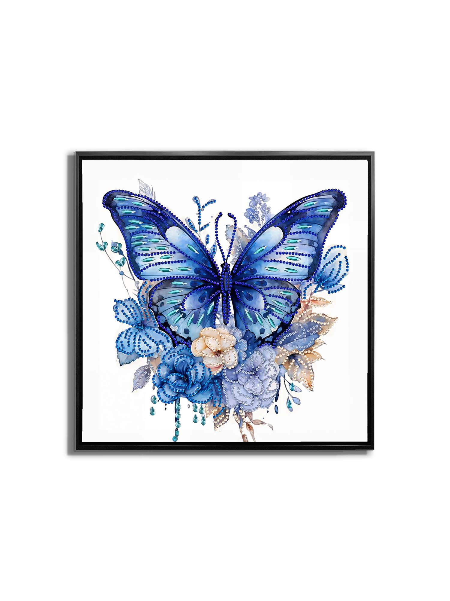 Blue Butterfly Canvas Print 36X36 Inch-Canvas Print-DECOROLALA