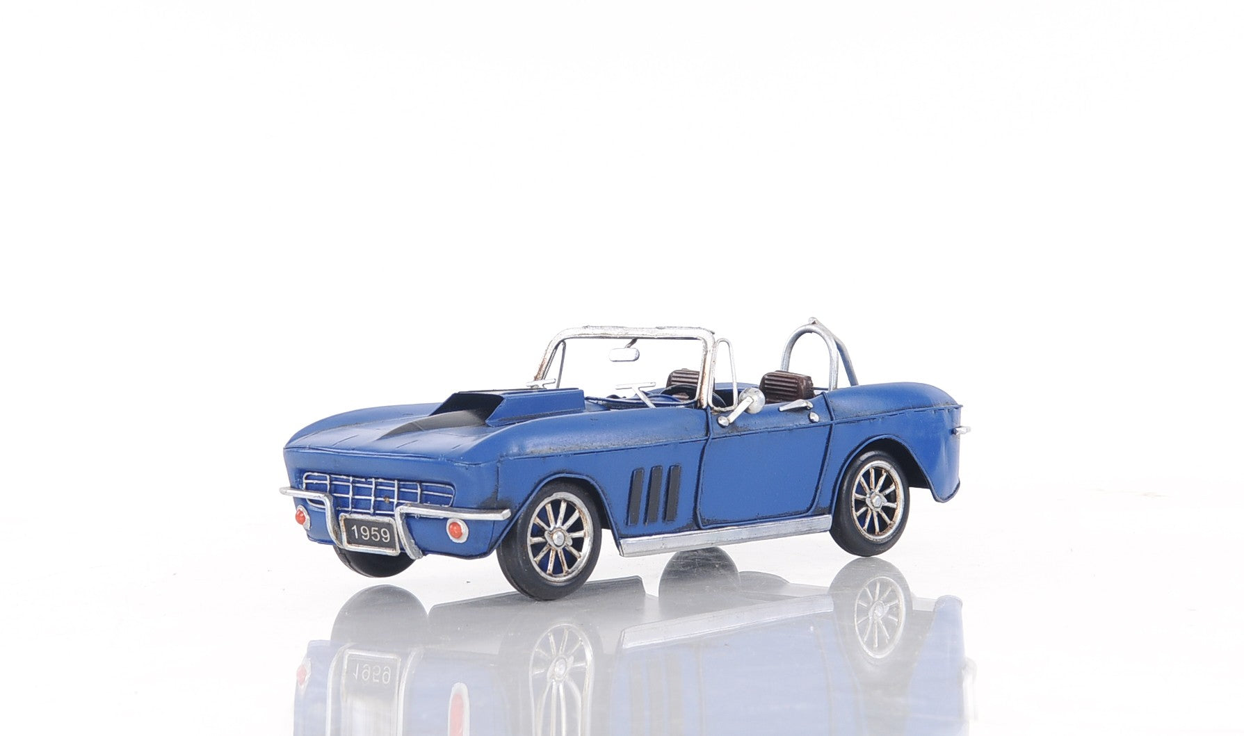Blue Corvette Stingray Sculpture-Sculptures-DECOROLALA