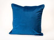 Blue Plush Velvet Decorative Pillow-Decorative Cushions-DECOROLALA