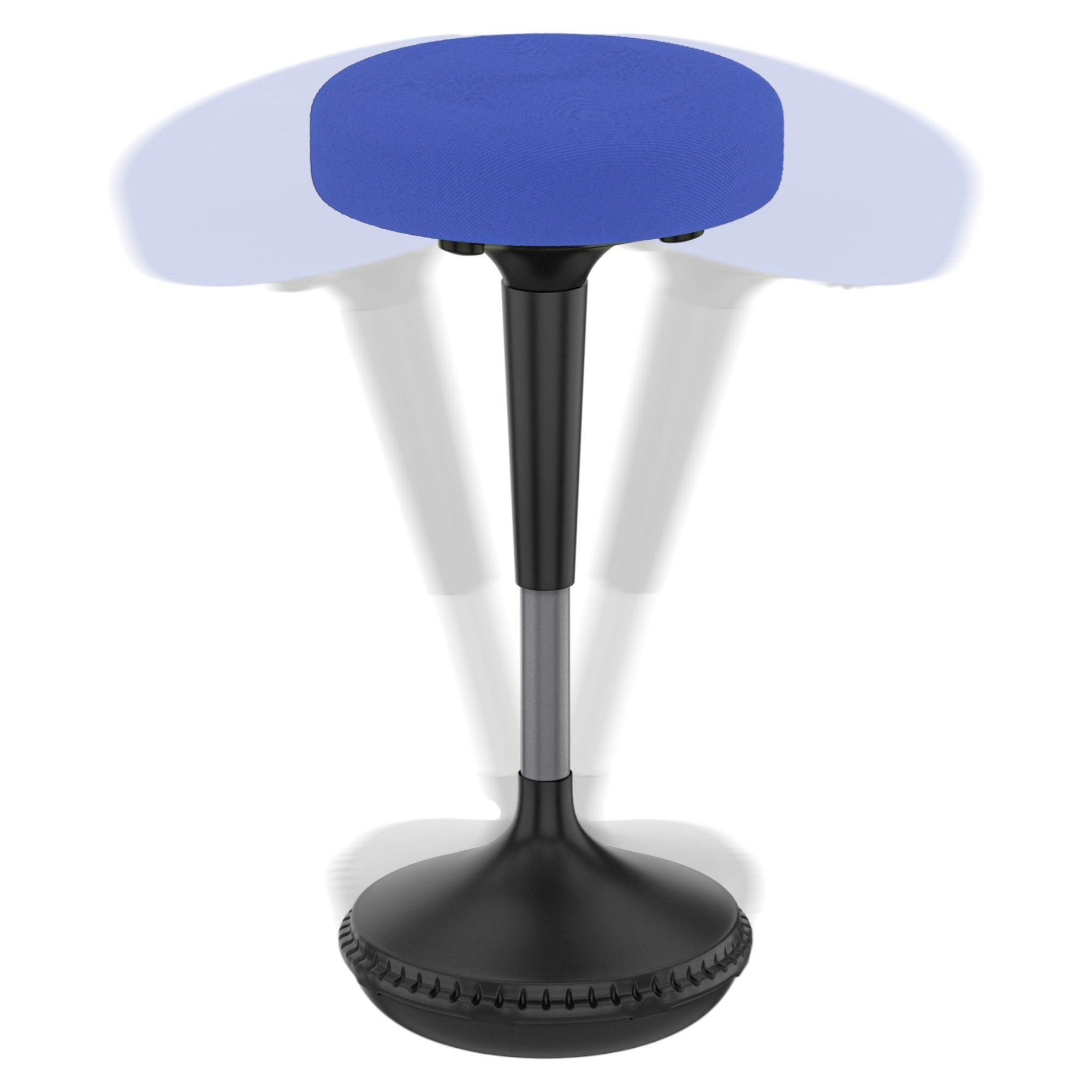 Blue and Black Adjustable Height Swivel Office Chair-Office Chairs-DECOROLALA