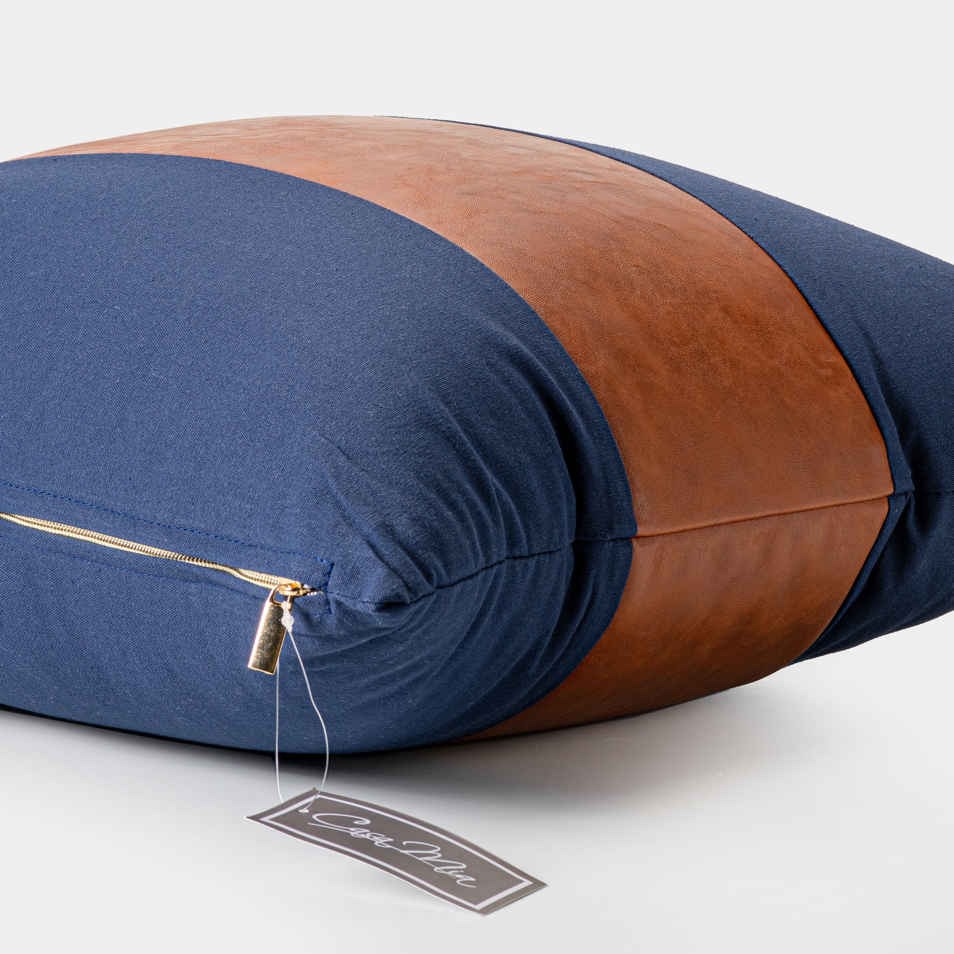 Blue and Tan Nautical Style Decorative Pillow-Decorative Cushions-DECOROLALA