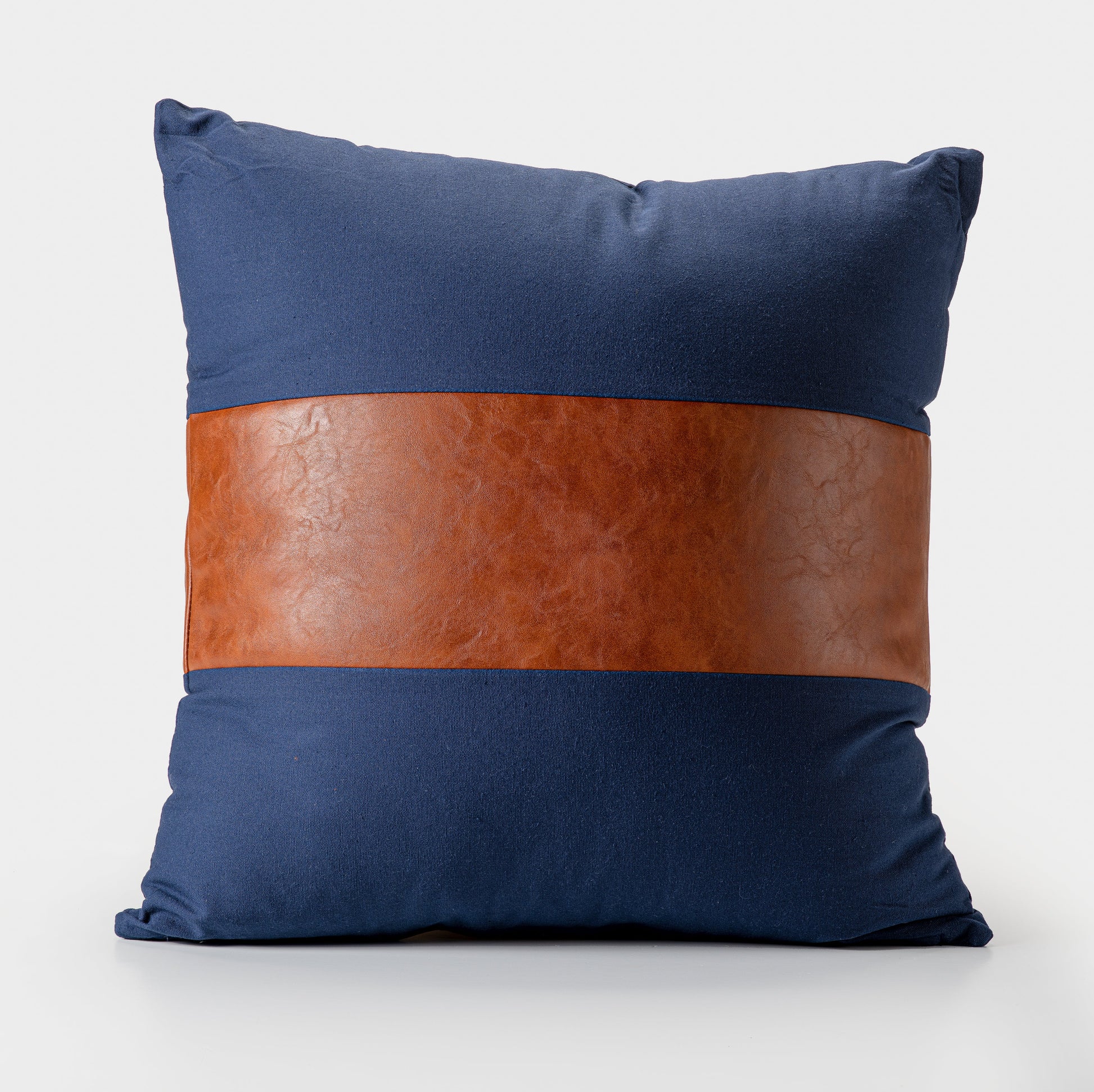 Blue and Tan Nautical Style Decorative Pillow-Decorative Cushions-DECOROLALA