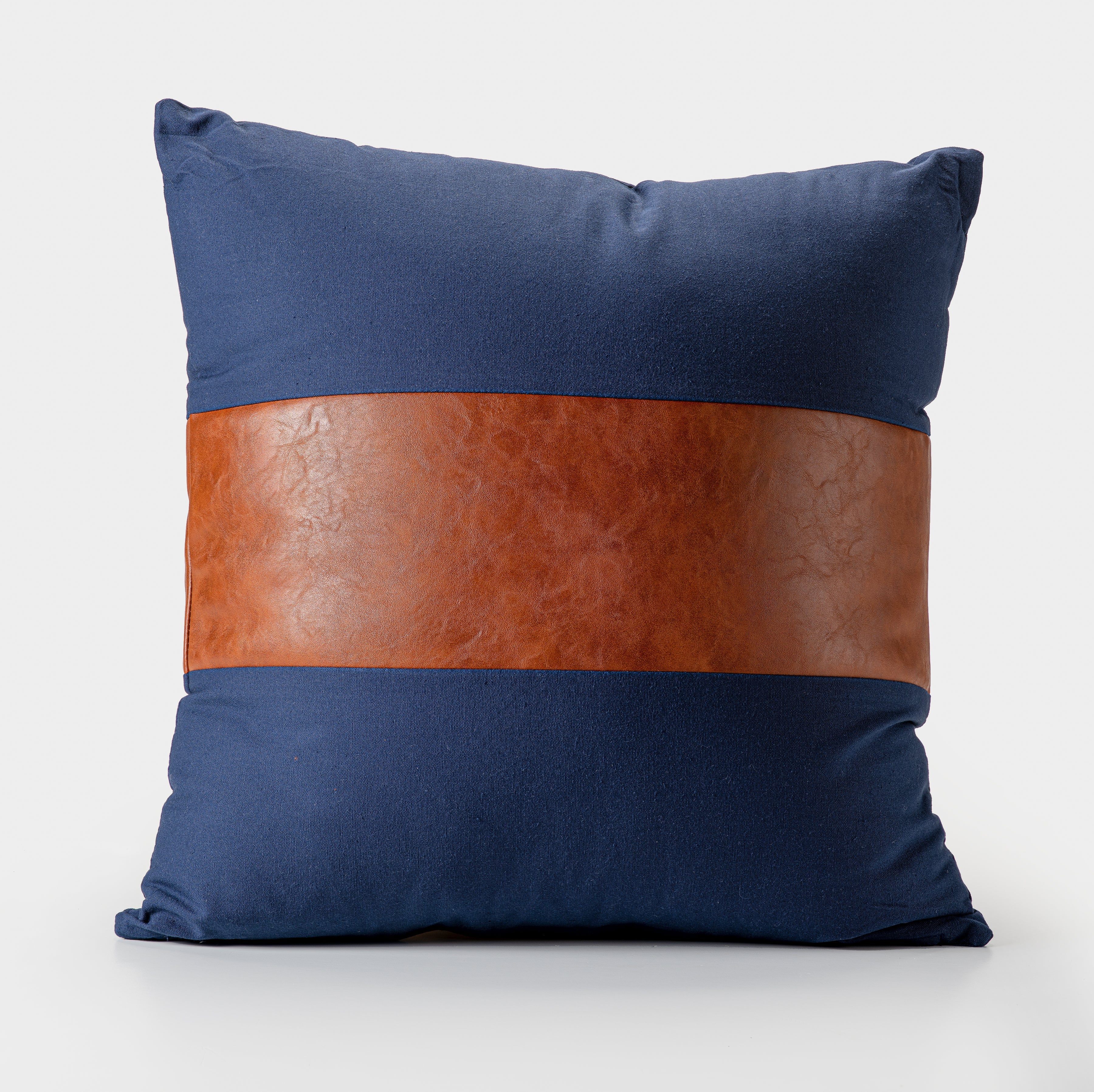 Blue and Tan Nautical Style Decorative Pillow-Decorative Cushions-DECOROLALA