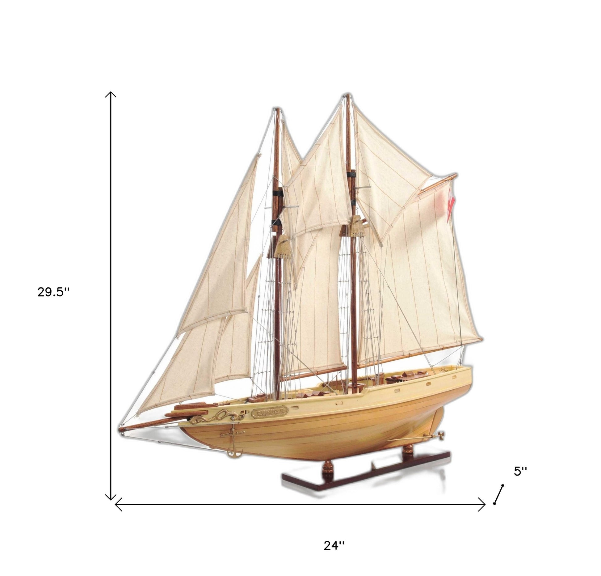 Bluenose Model In Light Brown Finish-Sculptures-DECOROLALA