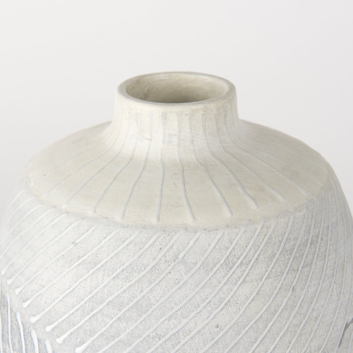 Blume 10H Off-White w/ Gray Textured Vase-Vase-DECOROLALA