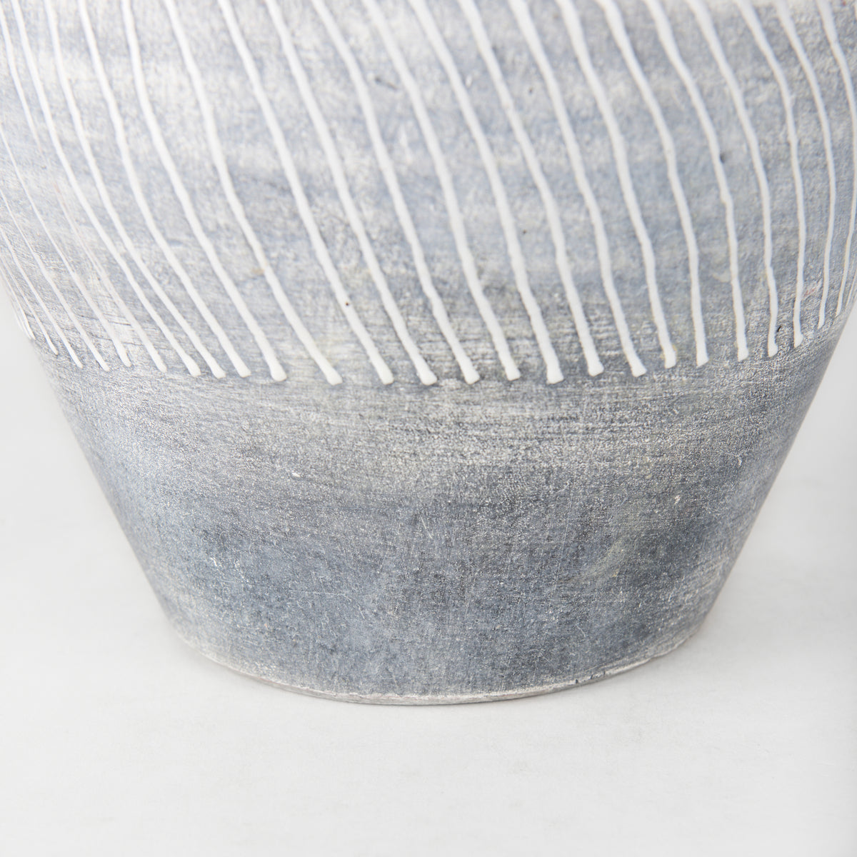 Blume 10H Off-White w/ Gray Textured Vase-Vase-DECOROLALA