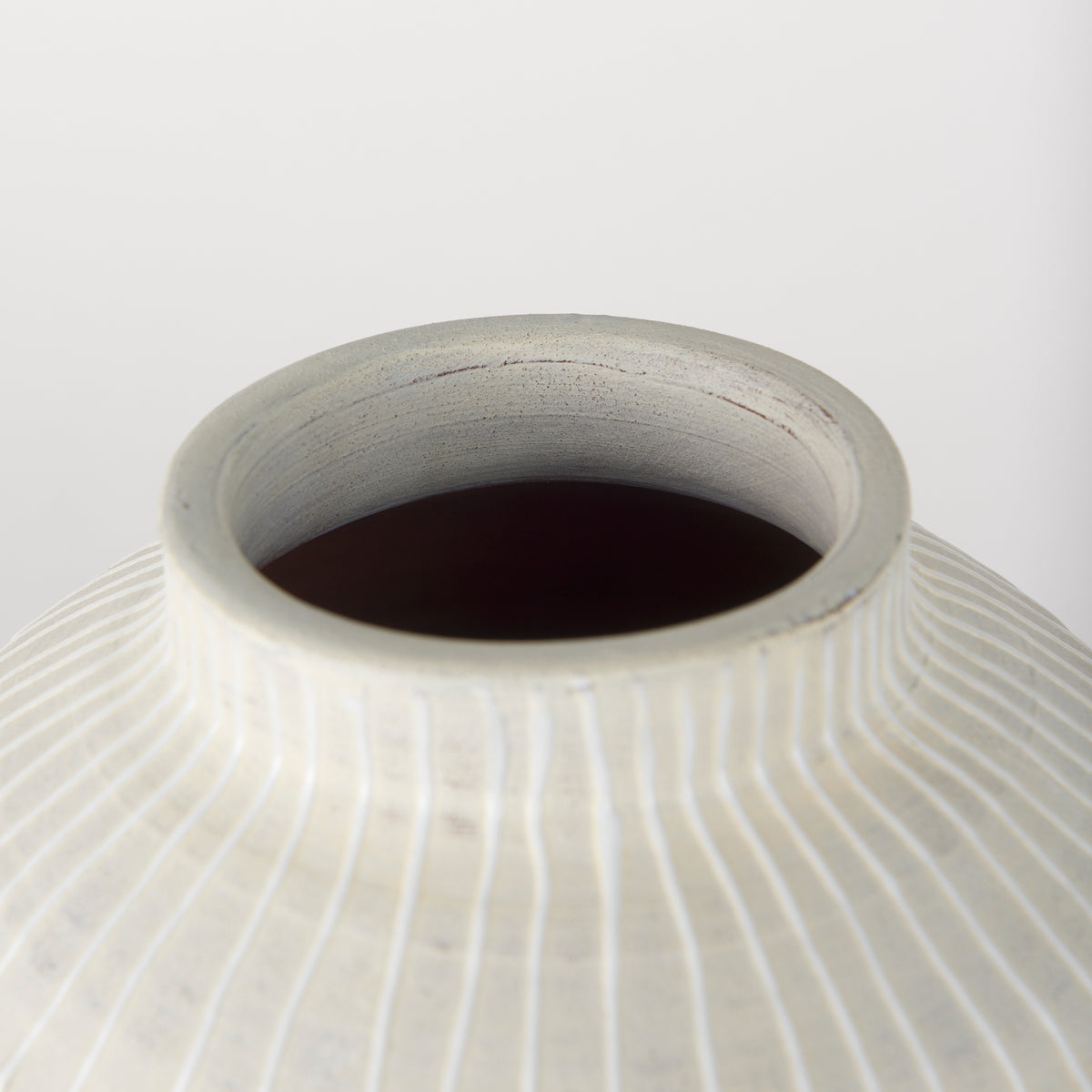 Blume 12.5H Off-White w/ Gray Textured Vase-Vase-DECOROLALA