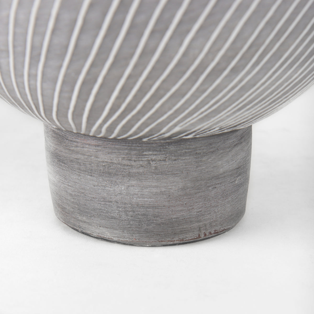 Blume 12.5H Off-White w/ Gray Textured Vase-Vase-DECOROLALA