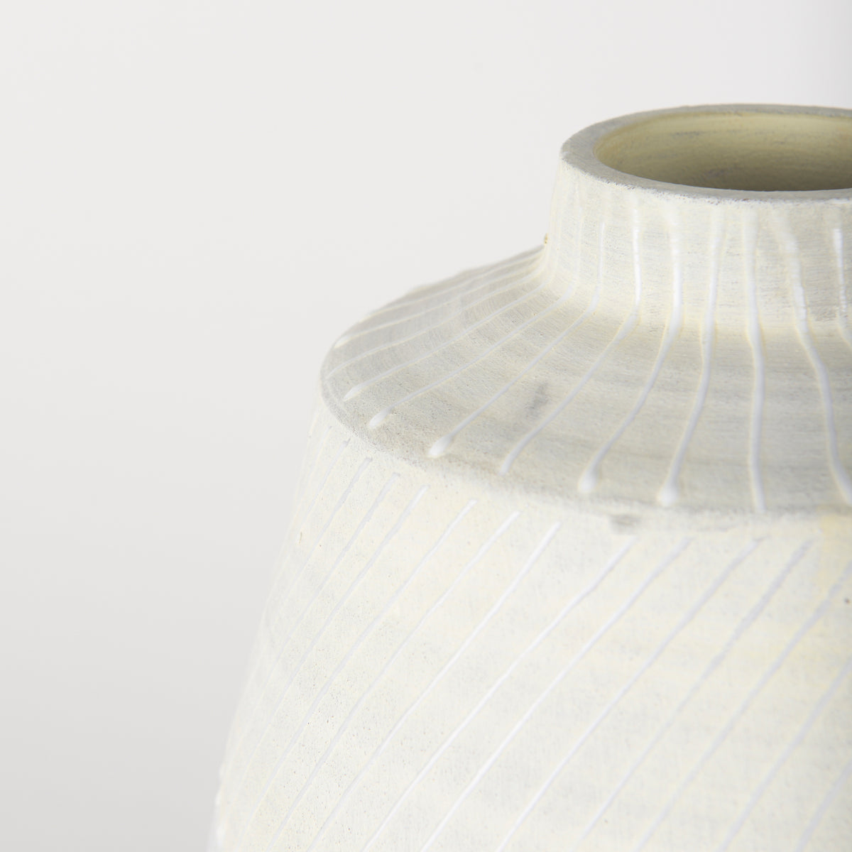 Blume 16.5H Off-White w/ Gray Textured Vase-Vase-DECOROLALA