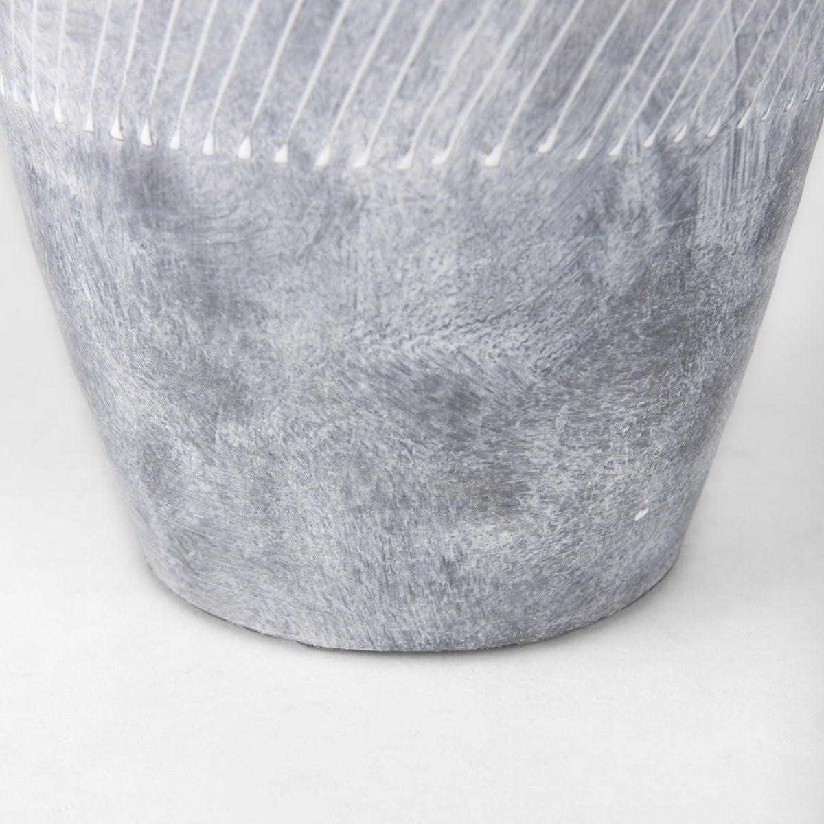 Blume 16.5H Off-White w/ Gray Textured Vase-Vase-DECOROLALA