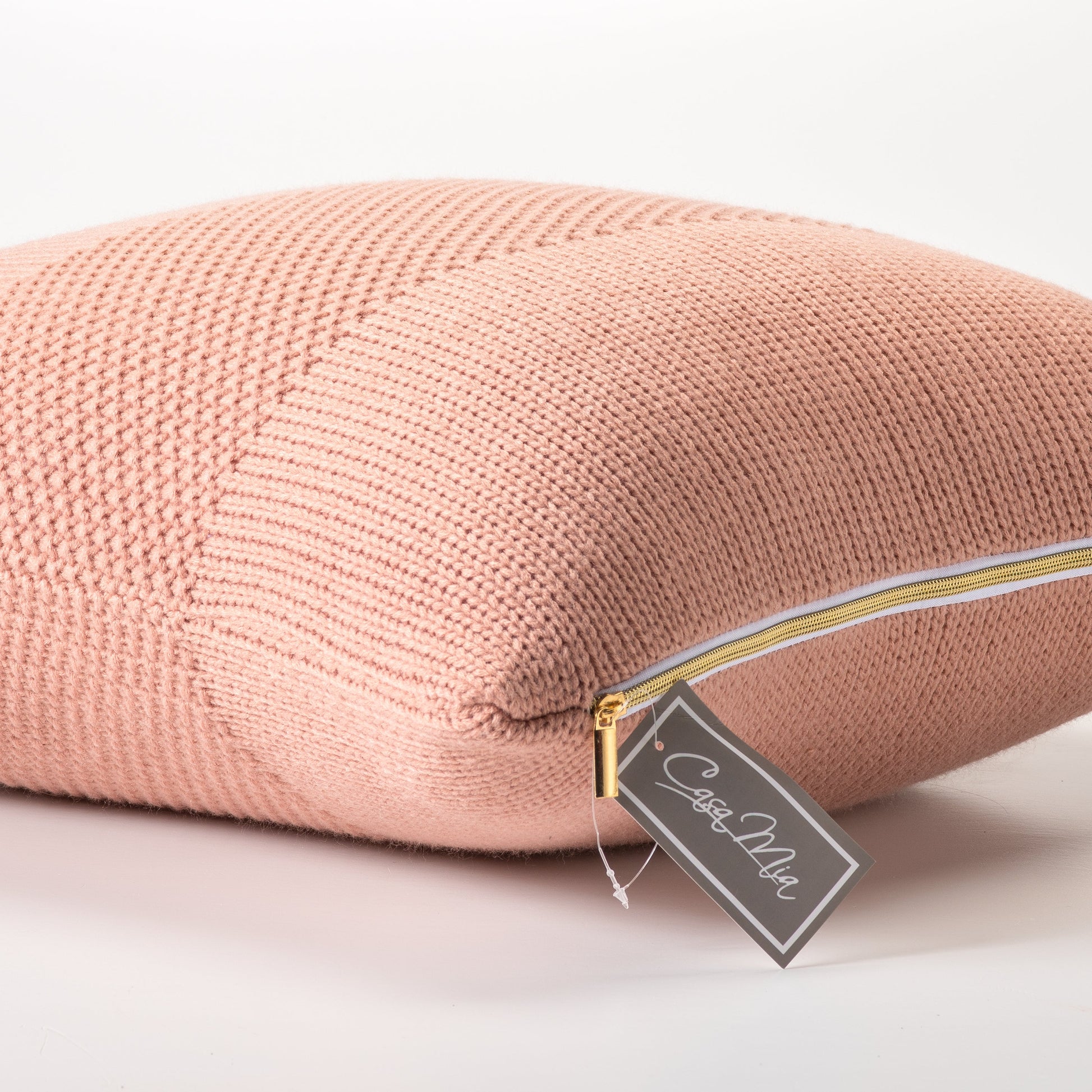 Blush Knit Decorative Pillow-Decorative Cushions-DECOROLALA