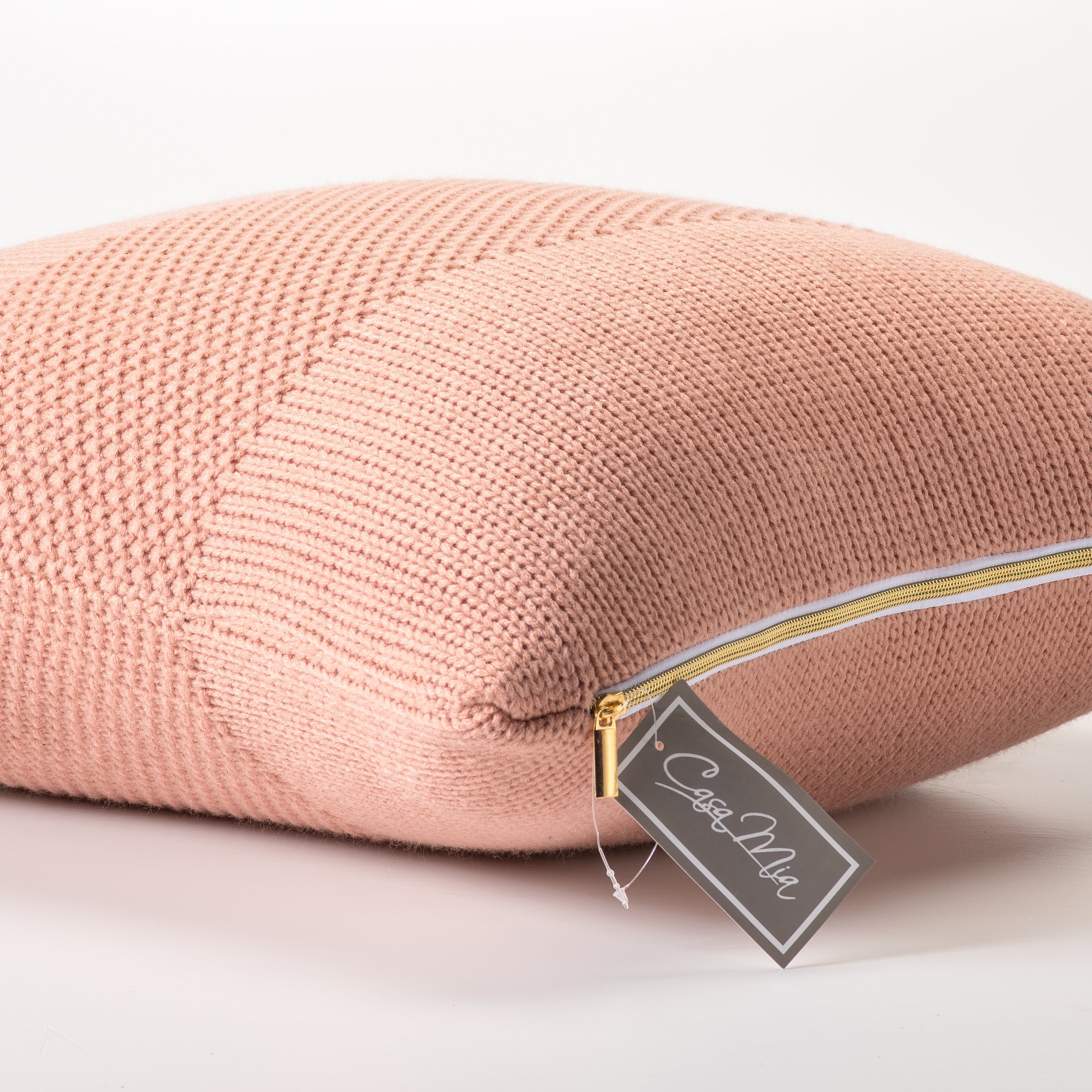Blush Knit Decorative Pillow-Decorative Cushions-DECOROLALA