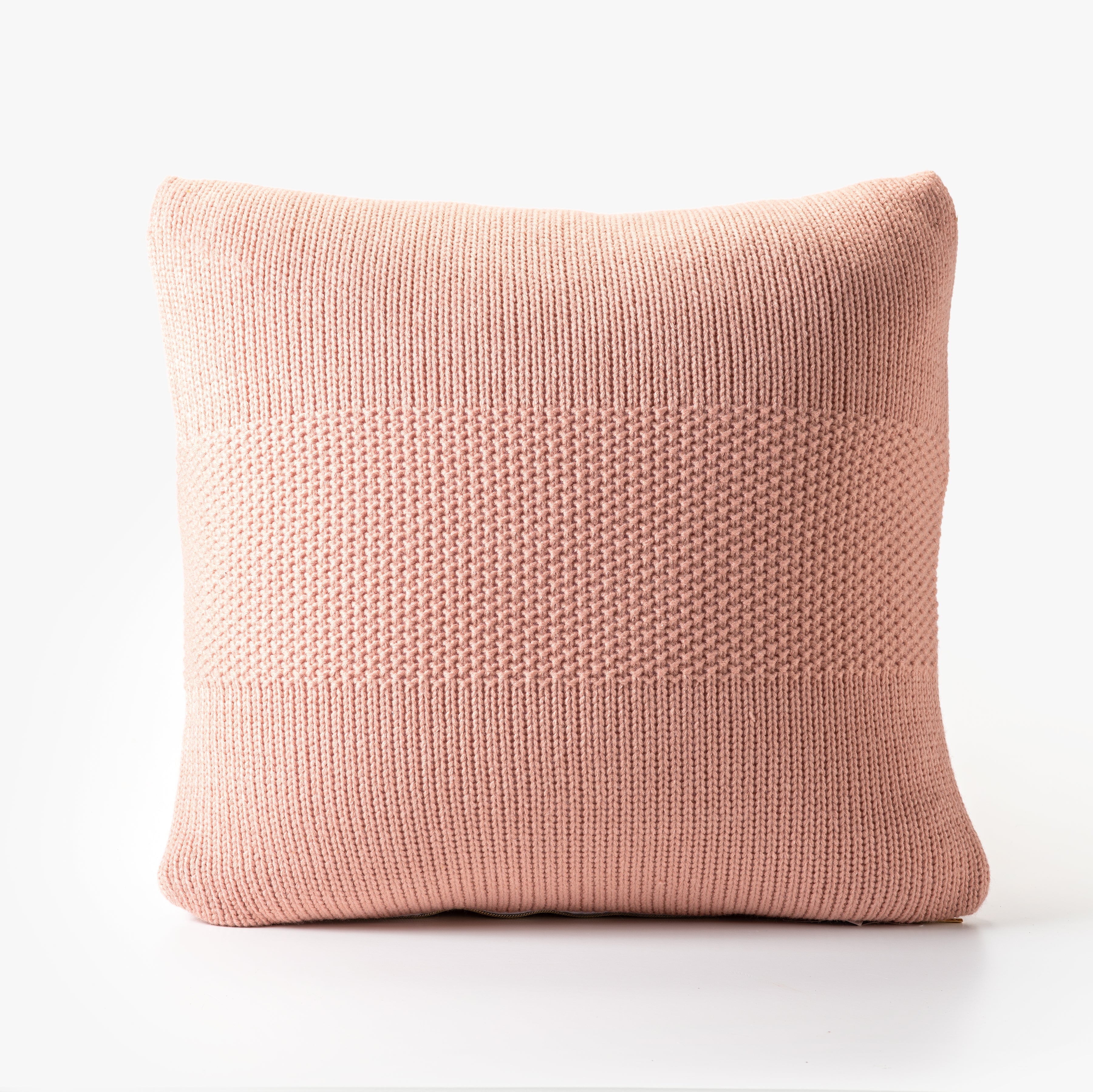 Blush Knit Decorative Pillow-Decorative Cushions-DECOROLALA