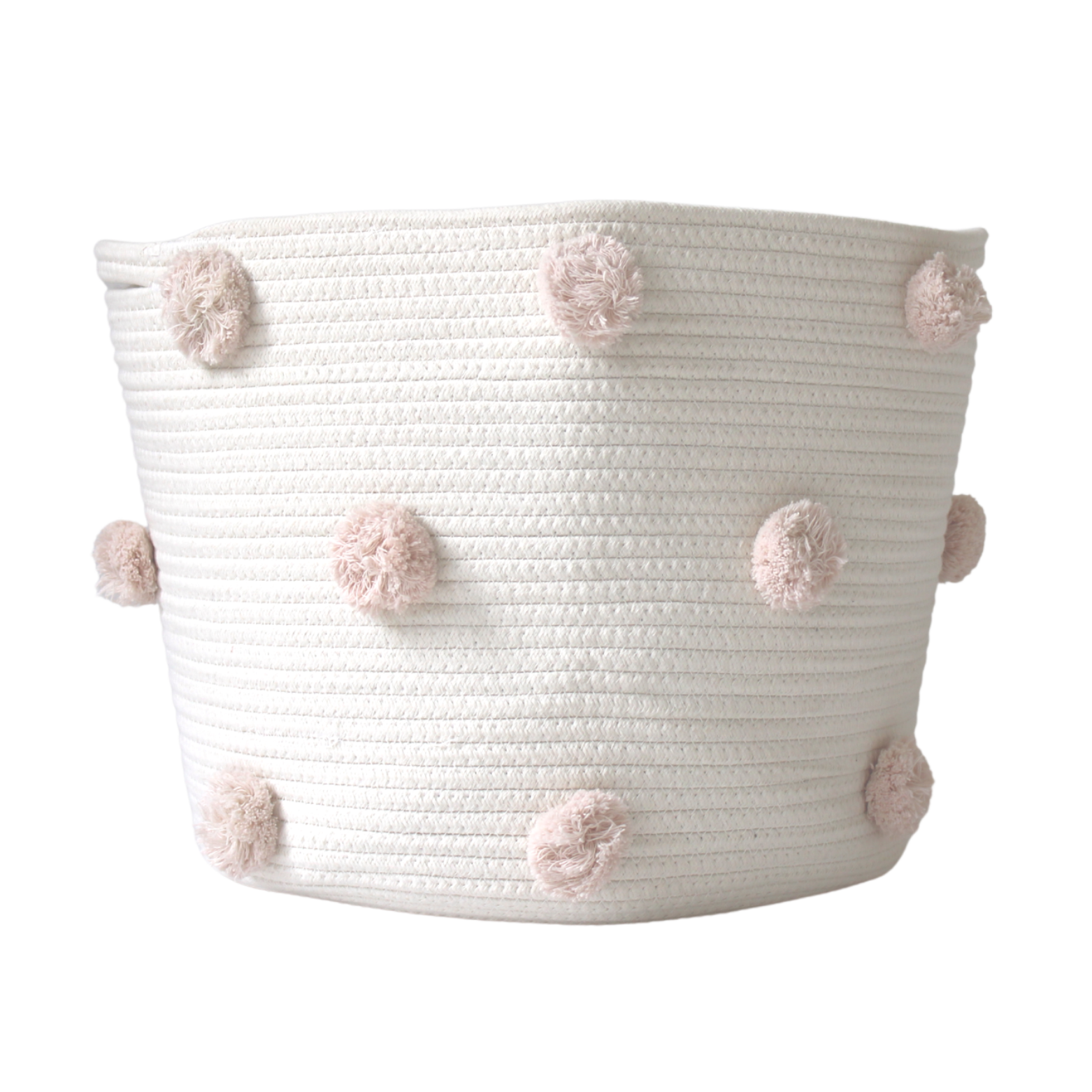Blush Pom Basket - Large-Basket-DECOROLALA