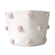 Blush Pom Basket - Large-Baskets-DECOROLALA