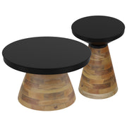 Boden 2-Piece Coffee Table Set - Black Mango Wood & Iron-DECOROLALA
