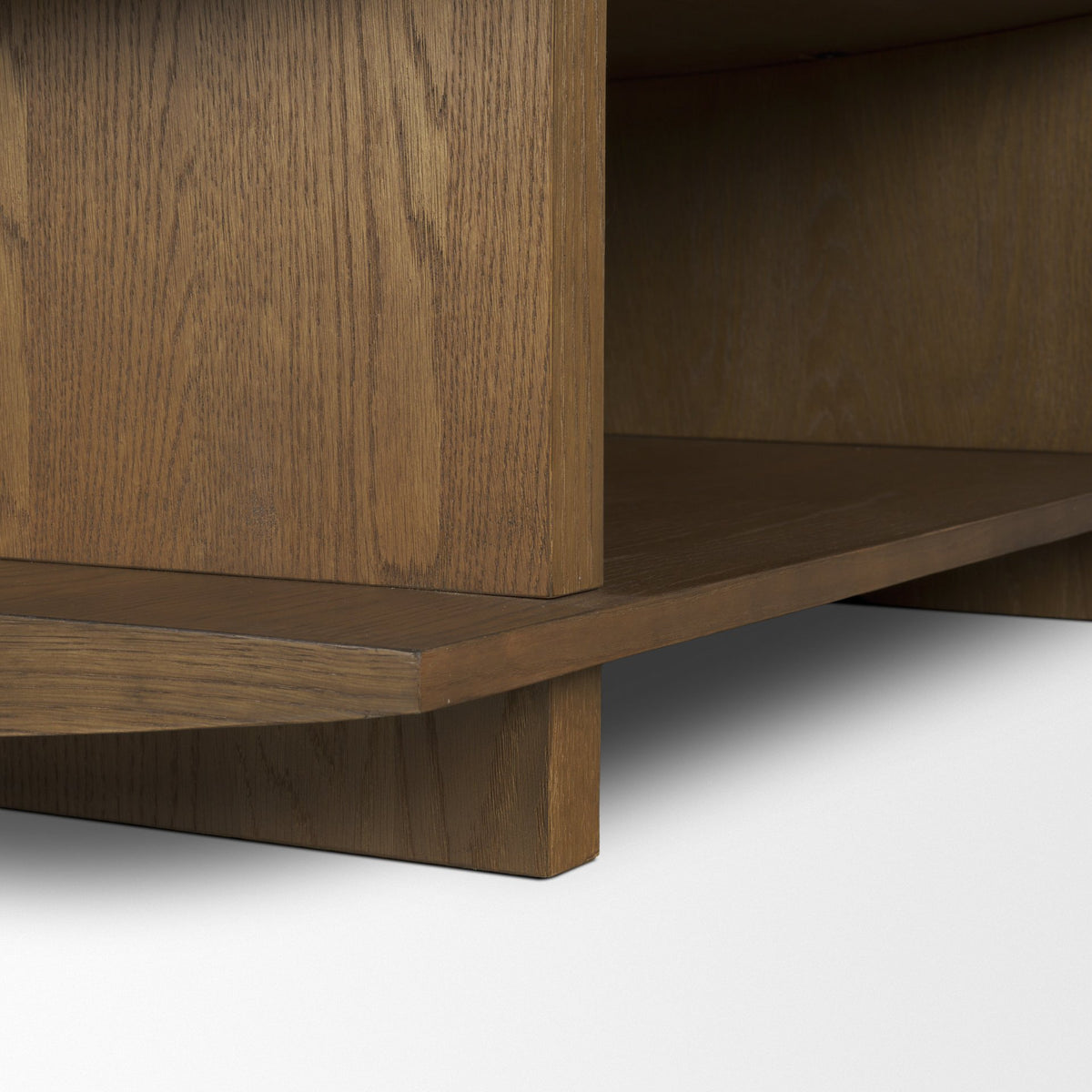 Boden 42" Square Wood Coffee Table w/ Open Shelf-Coffee Tables-DECOROLALA