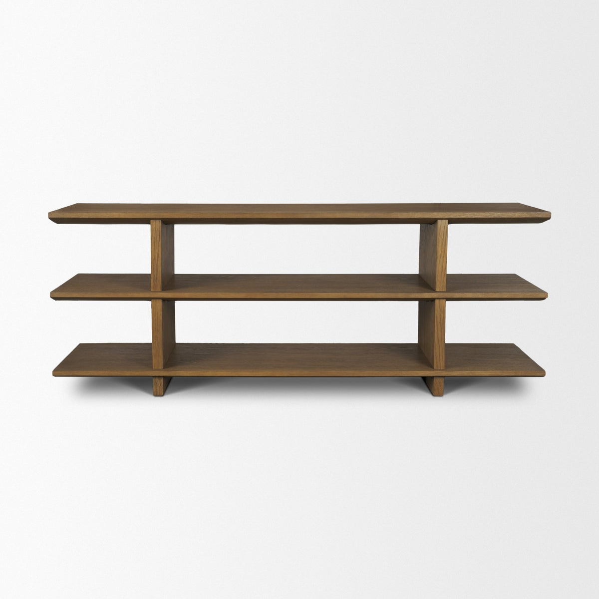 Boden 74" Wood Console Table w/ Open Shelves-Media Console-DECOROLALA