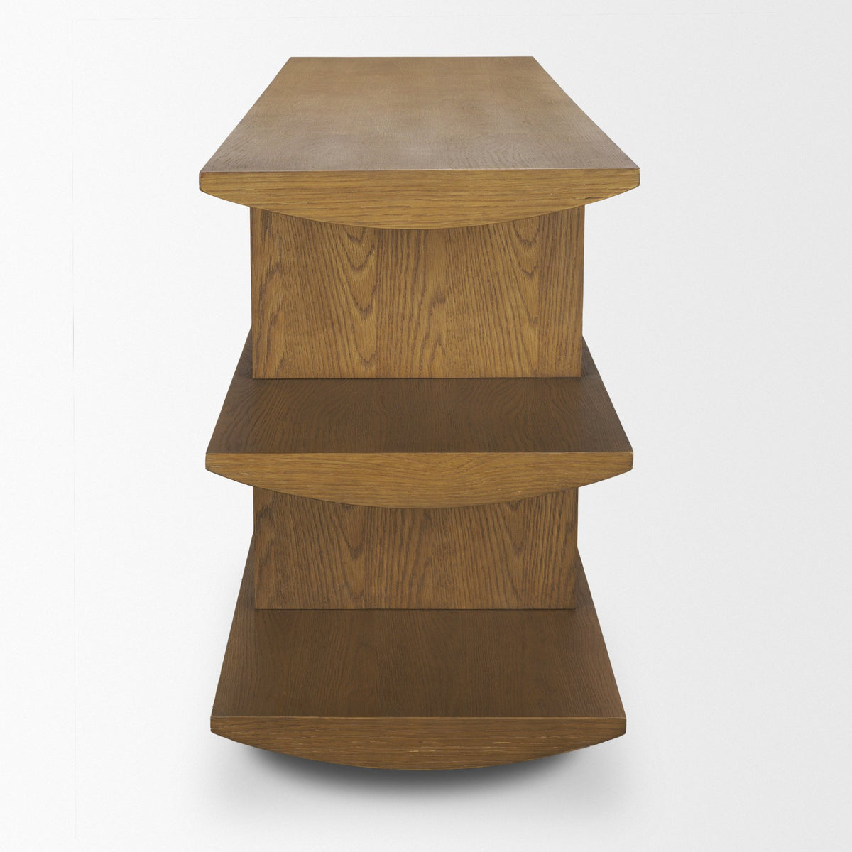 Boden 74" Wood Console Table w/ Open Shelves-Media Console-DECOROLALA