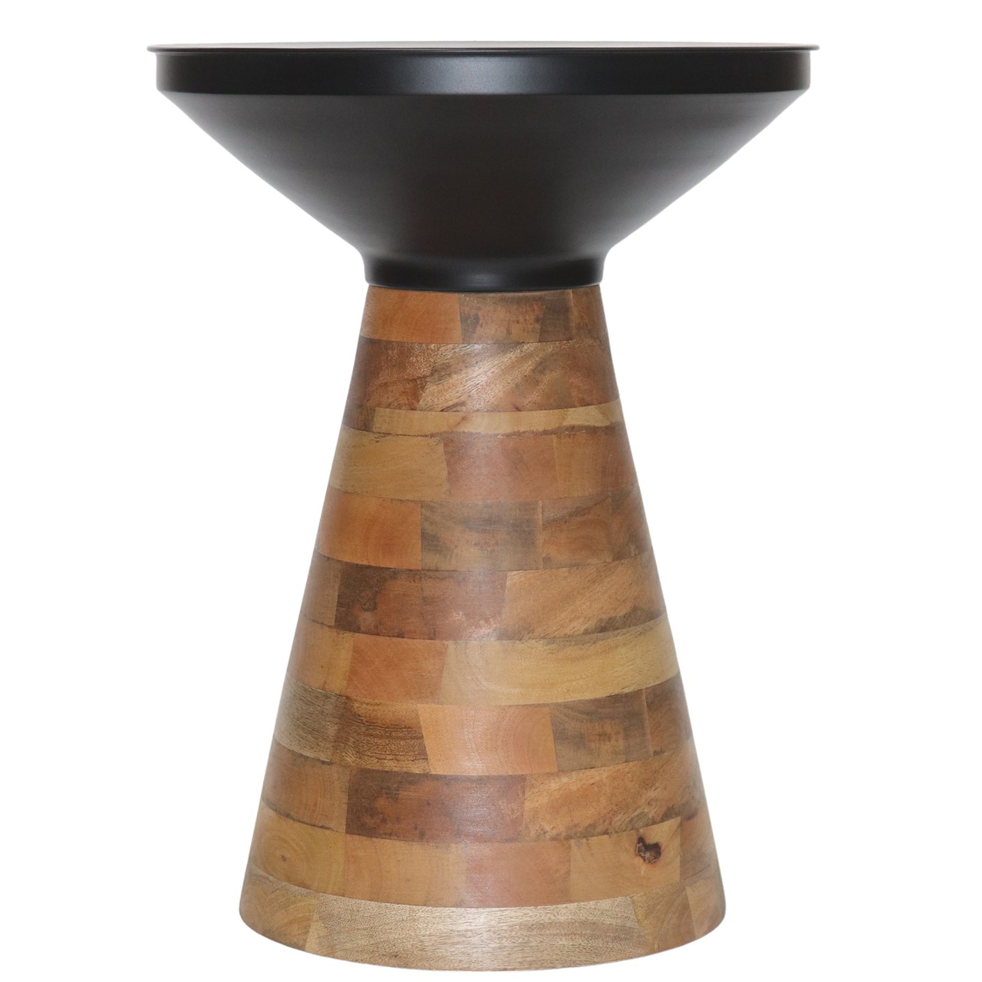 Boden Accent Table - Black Mango Wood Mid-Century Modern-DECOROLALA