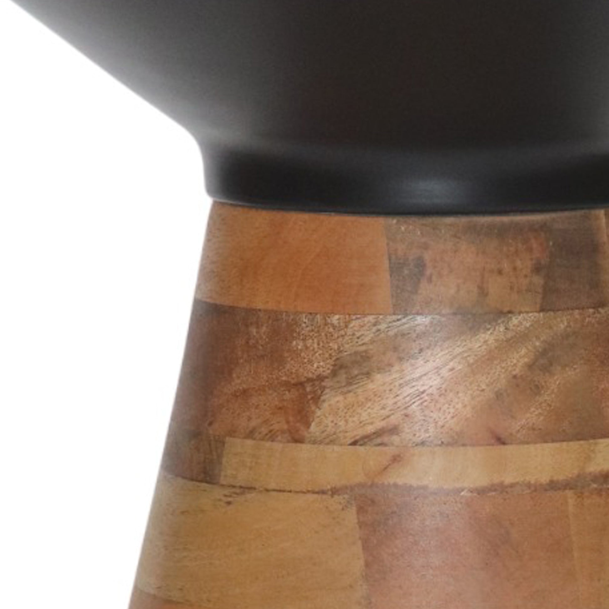Boden Accent Table - Black Mango Wood Mid-Century Modern-DECOROLALA