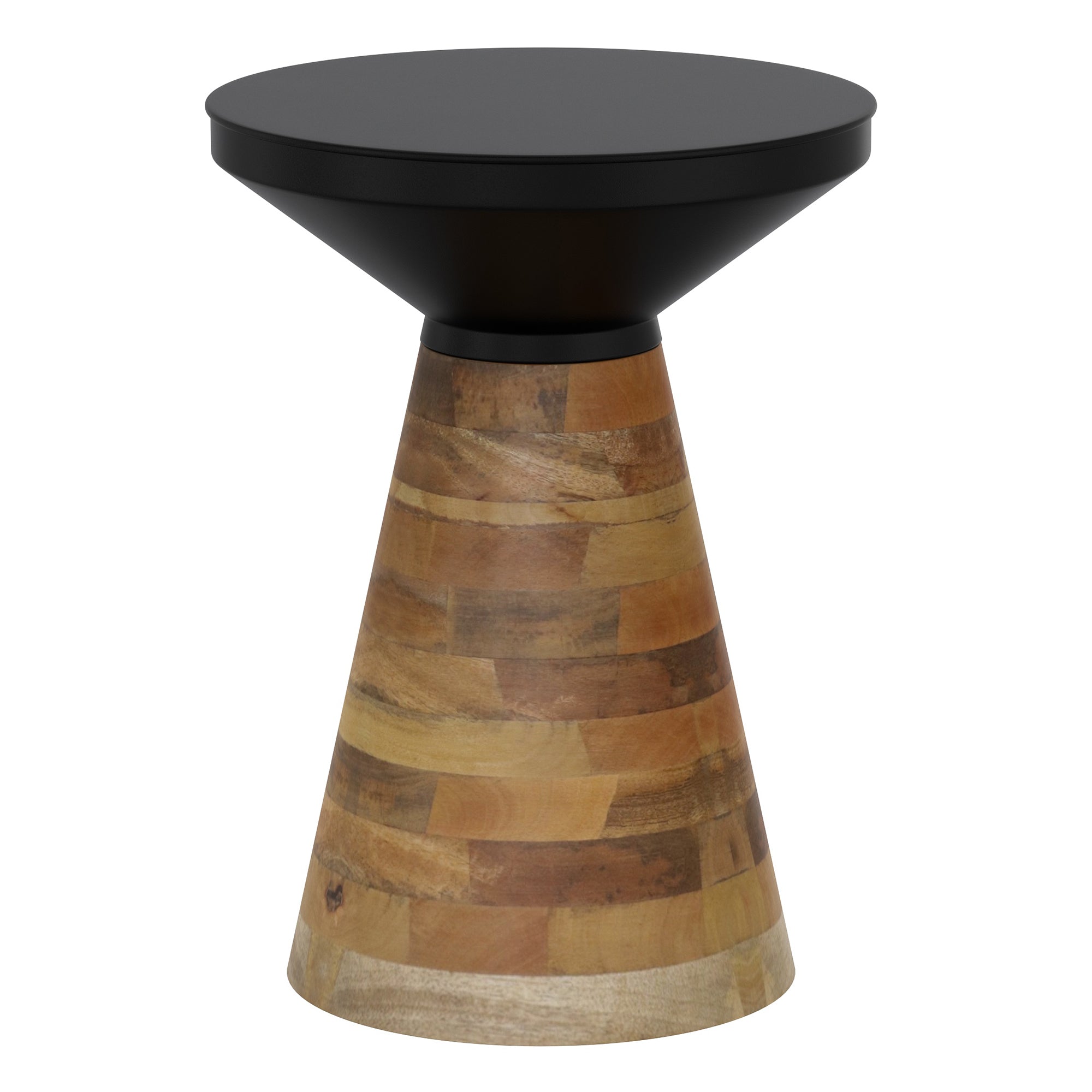 Boden Accent Table - Black Mango Wood Mid-Century Modern-DECOROLALA