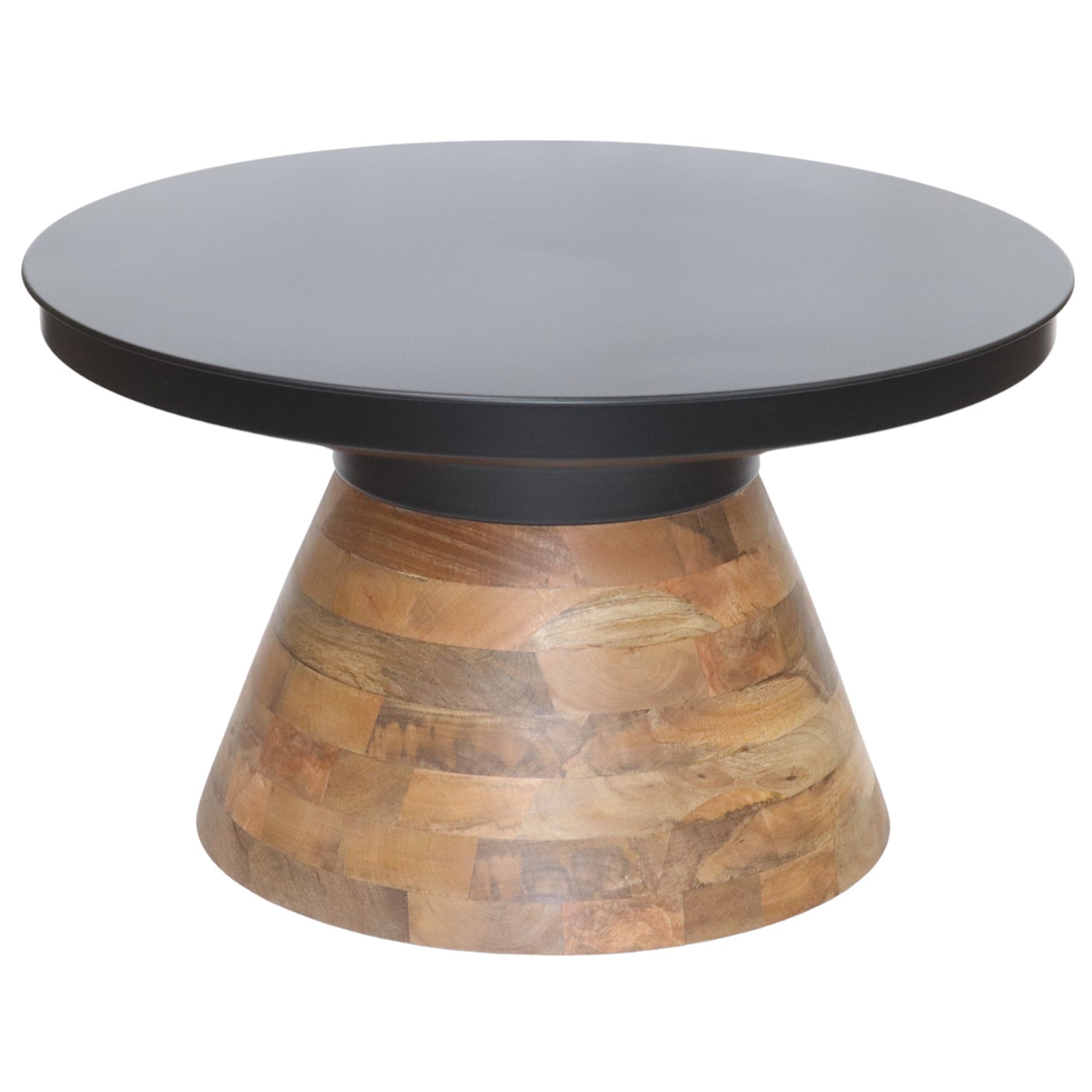 Boden Coffee Table - Black Mango Wood & Iron Mid-Century-DECOROLALA