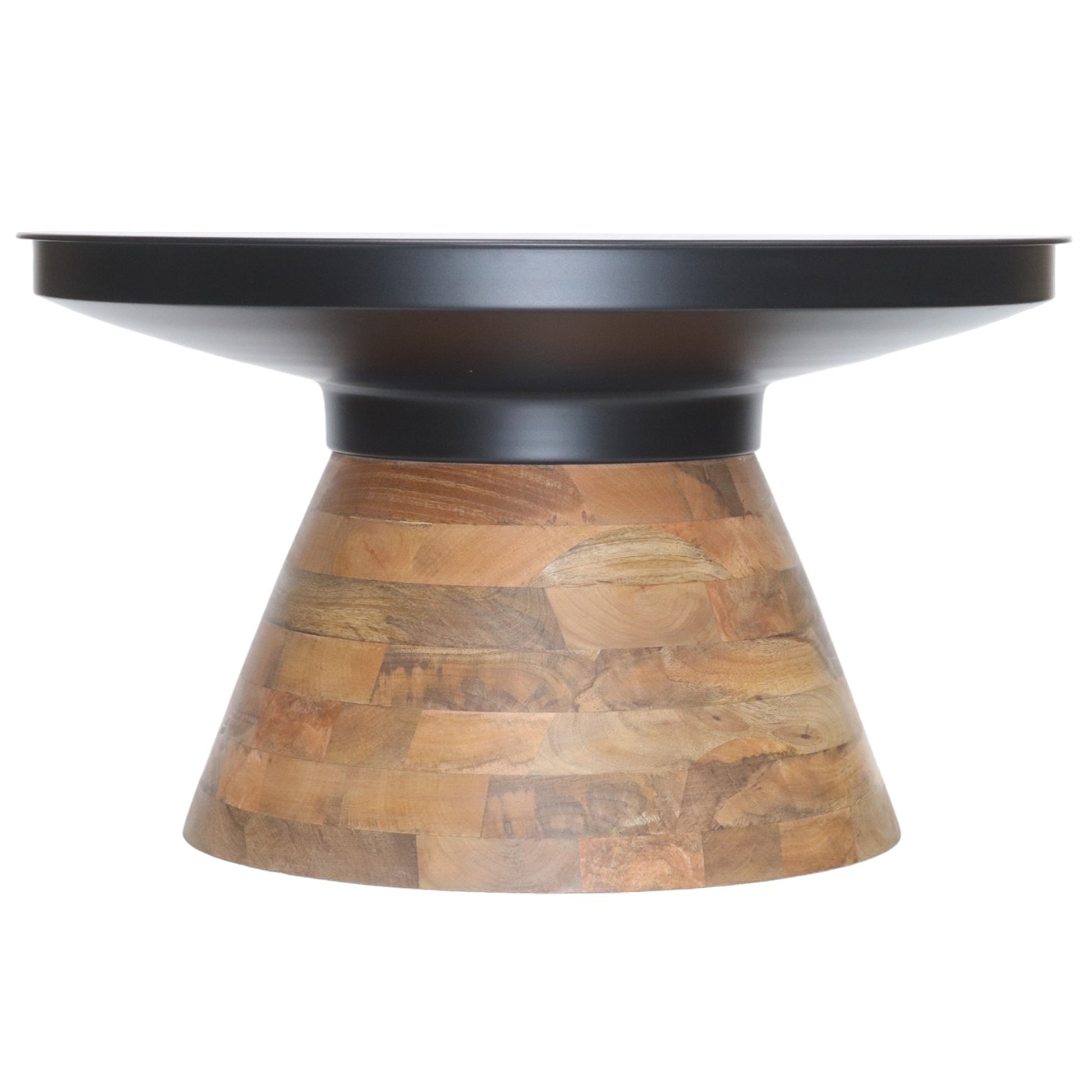 Boden Coffee Table - Black Mango Wood & Iron Mid-Century-DECOROLALA