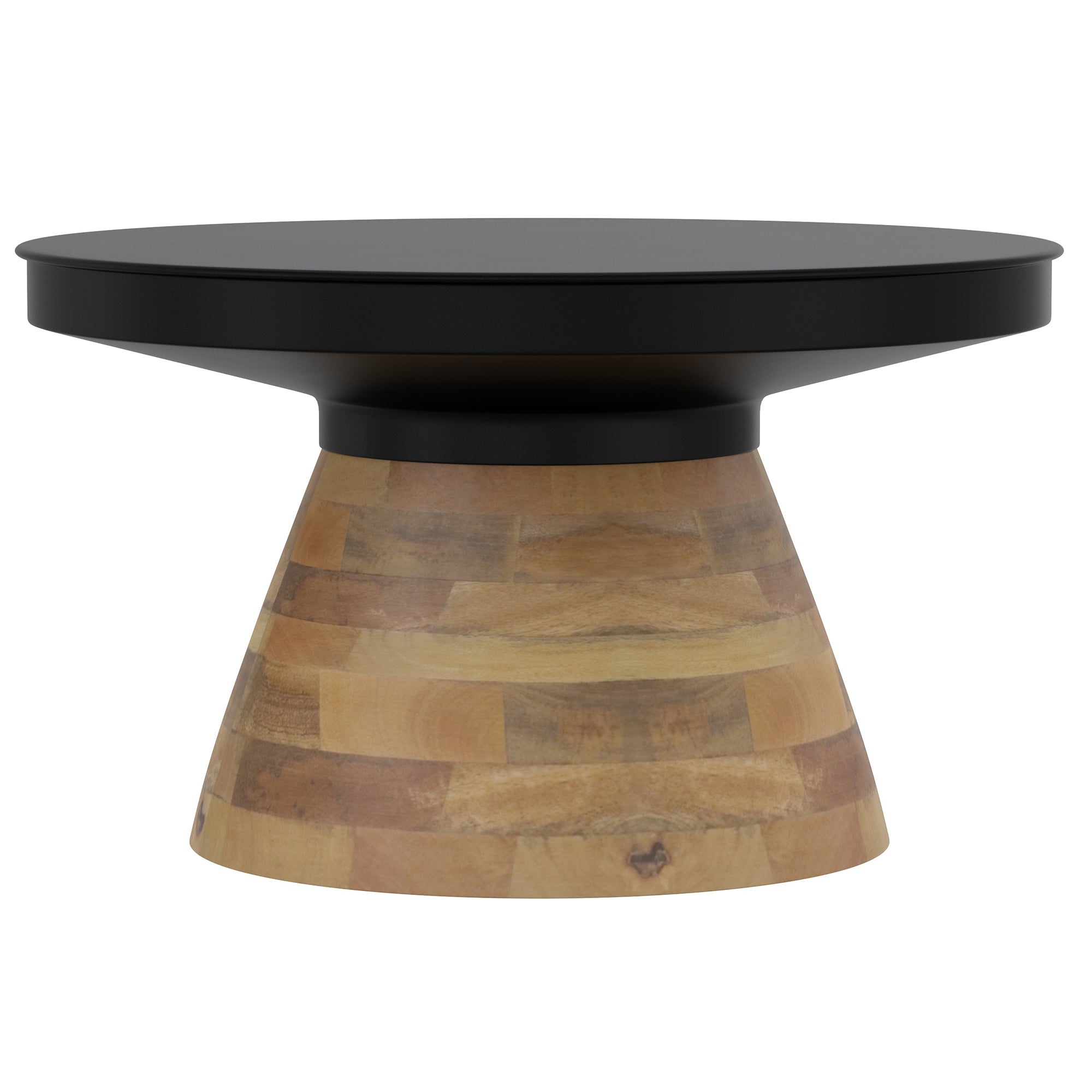Boden Coffee Table - Black Mango Wood & Iron Mid-Century-DECOROLALA