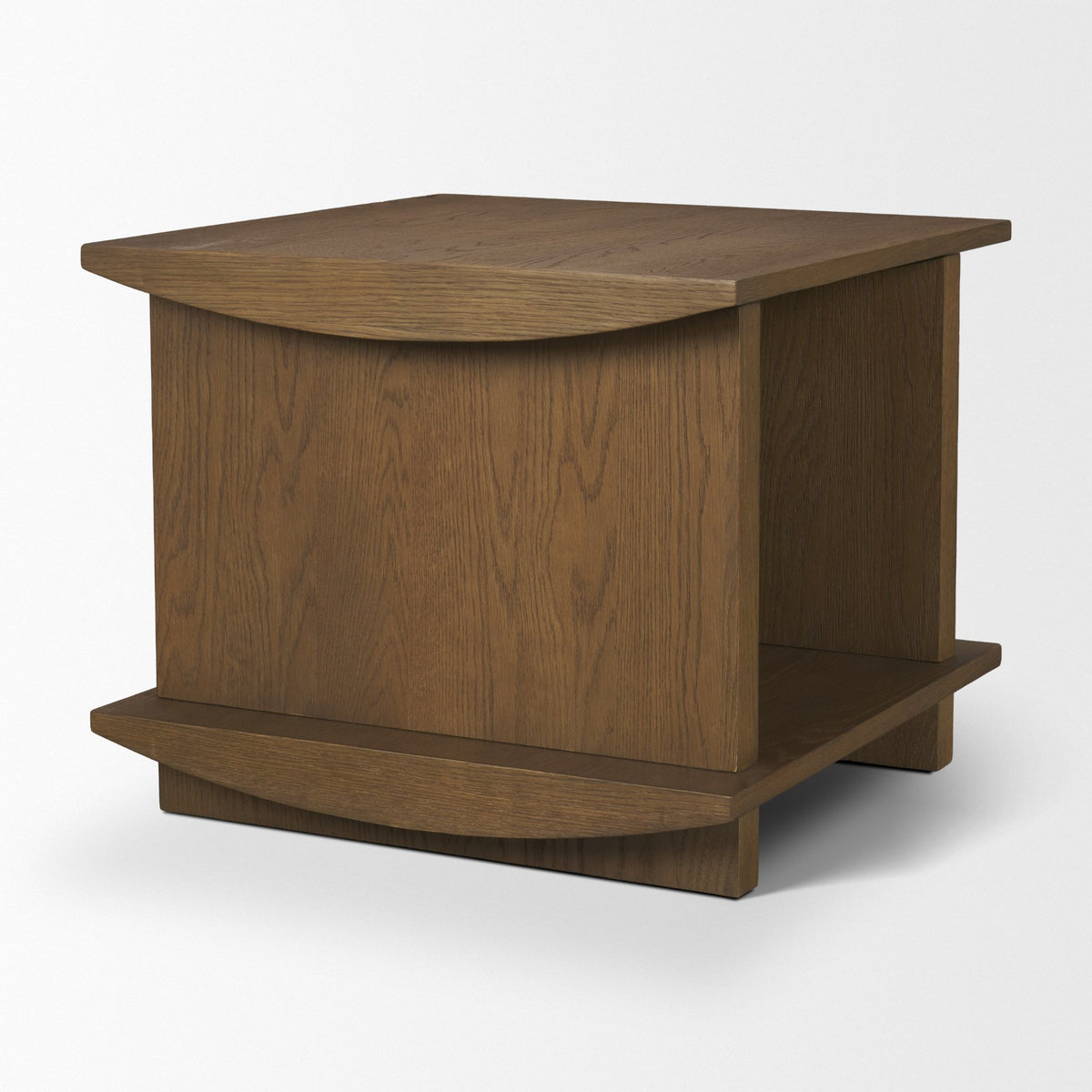 Boden Wood Side Table w/ Open Shelves-Accent Tables-DECOROLALA