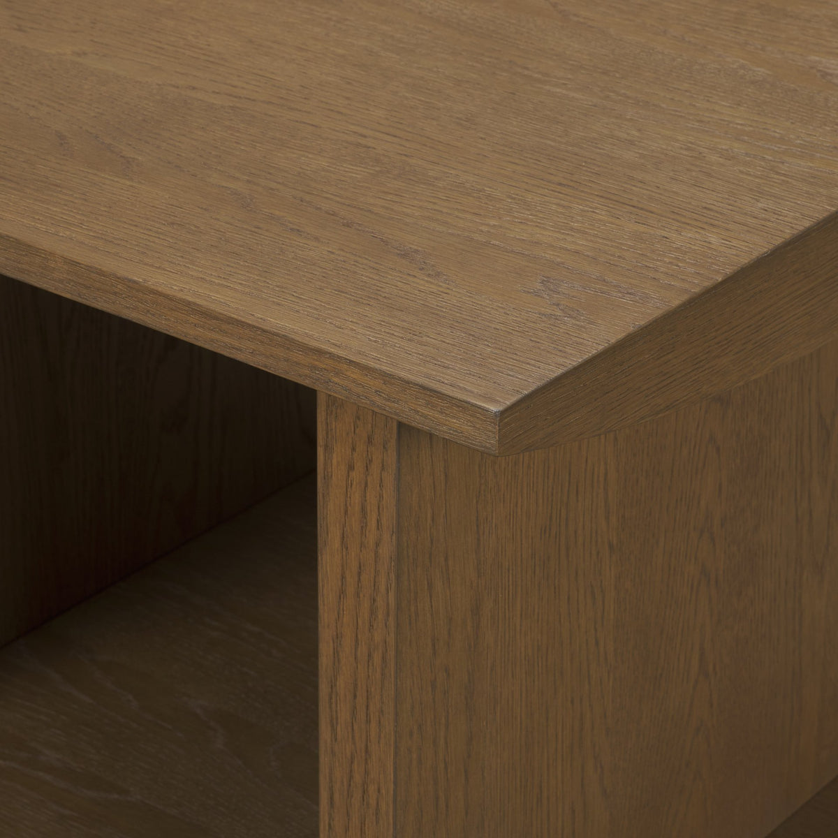 Boden Wood Side Table w/ Open Shelves-Accent Tables-DECOROLALA