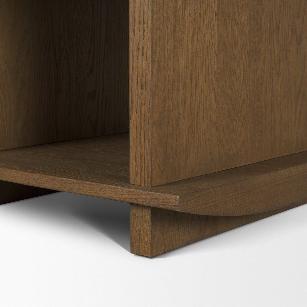 Boden Wood Side Table w/ Open Shelves-Accent Tables-DECOROLALA
