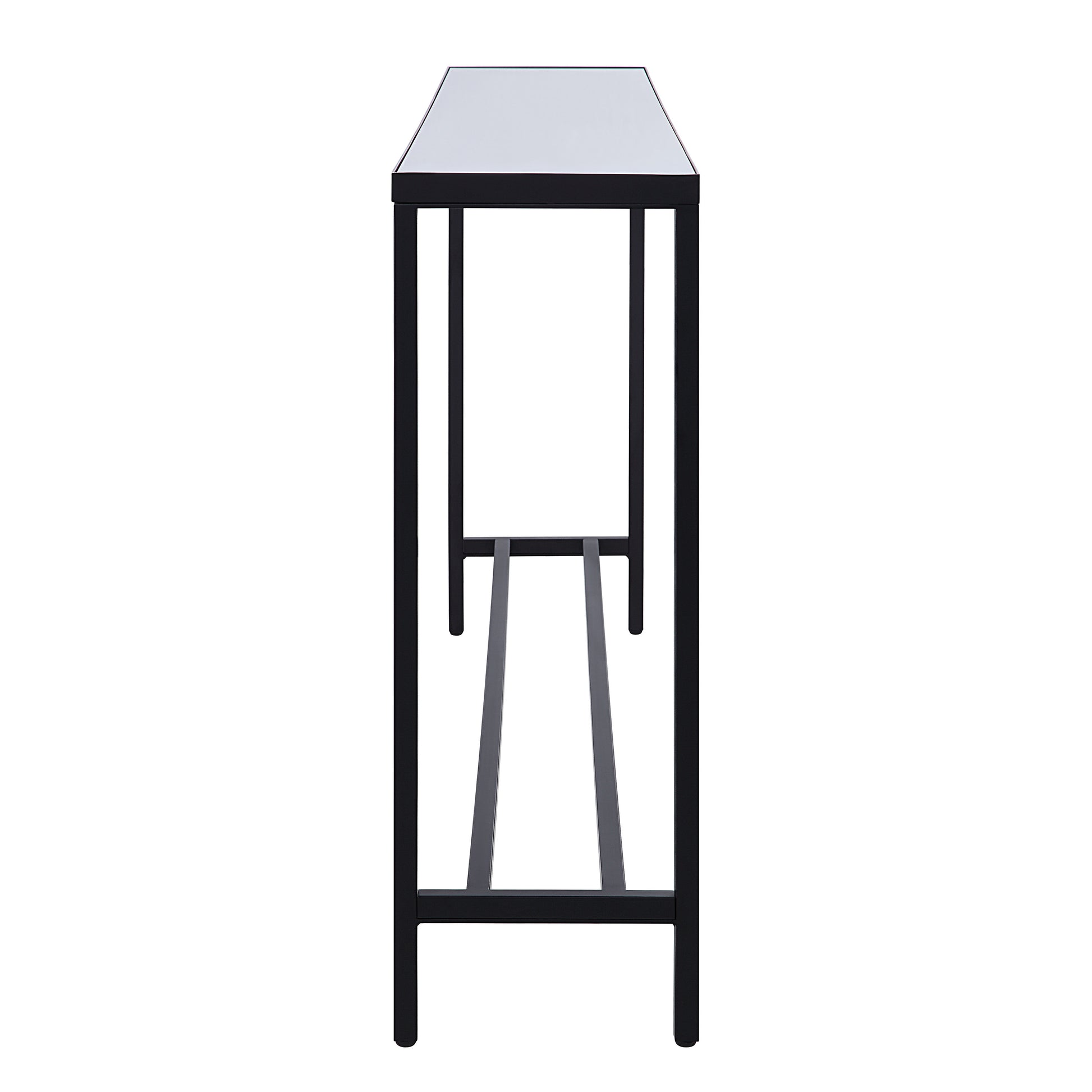 Bodin Indoor Iron Console Table, Matte Black-Console Table-DECOROLALA