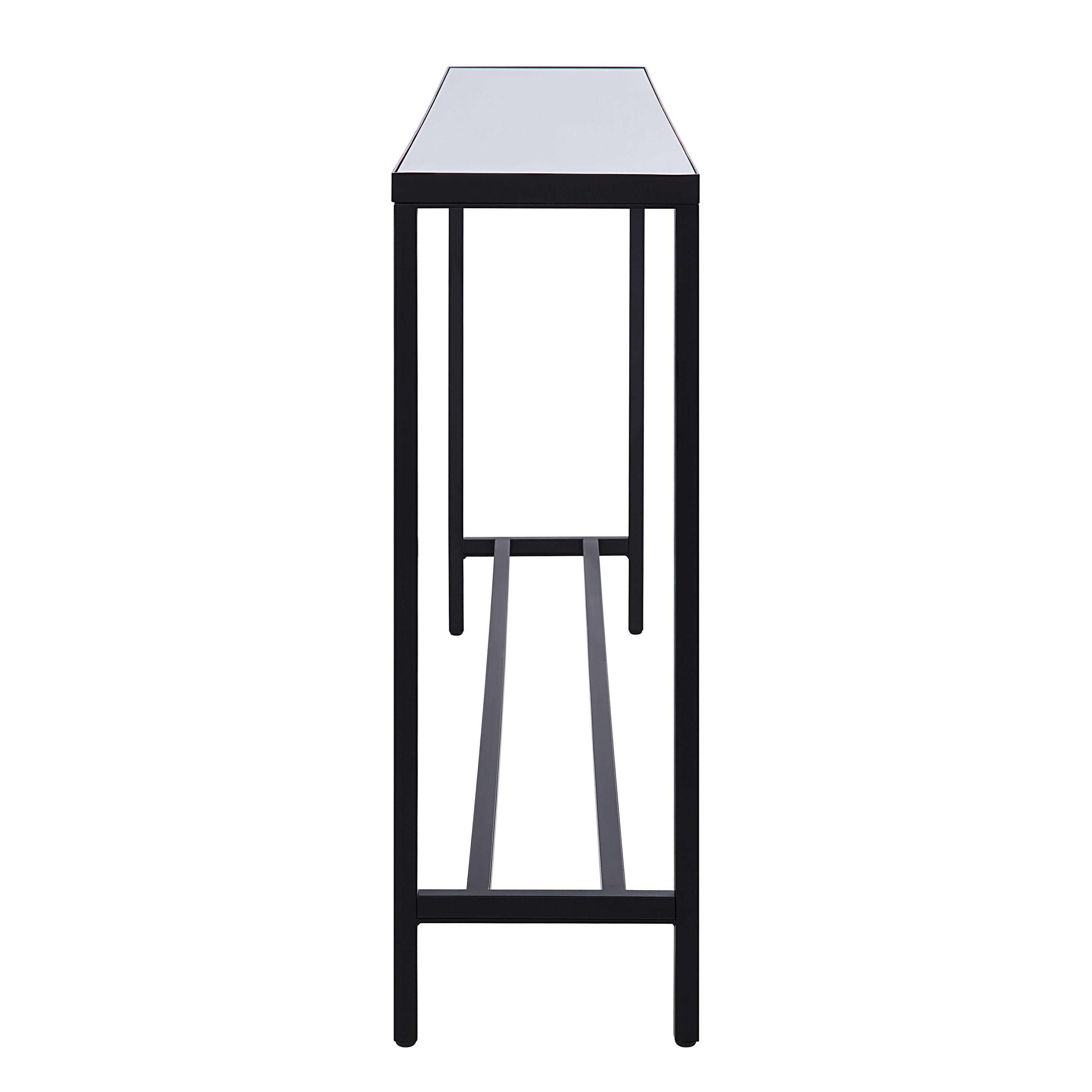 Bodin Indoor Iron Console Table, Matte Black-Console Table-DECOROLALA