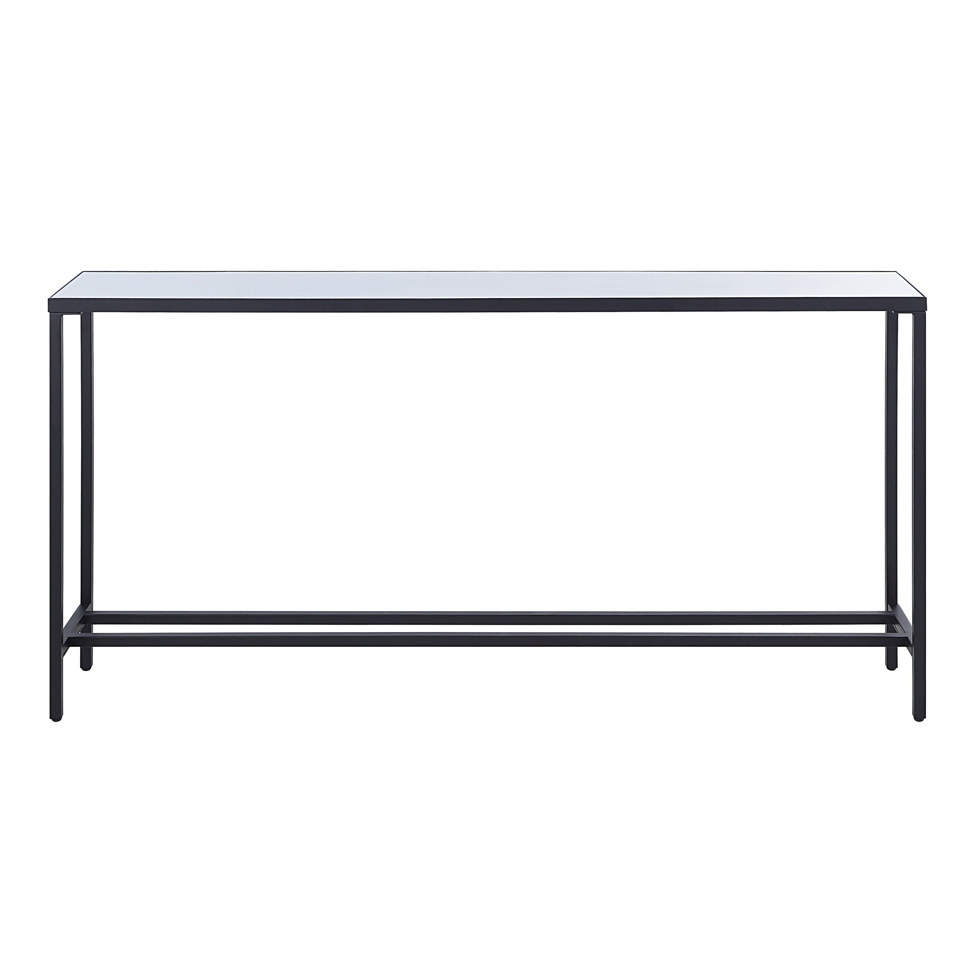 Bodin Indoor Iron Console Table, Matte Black-Console Table-DECOROLALA