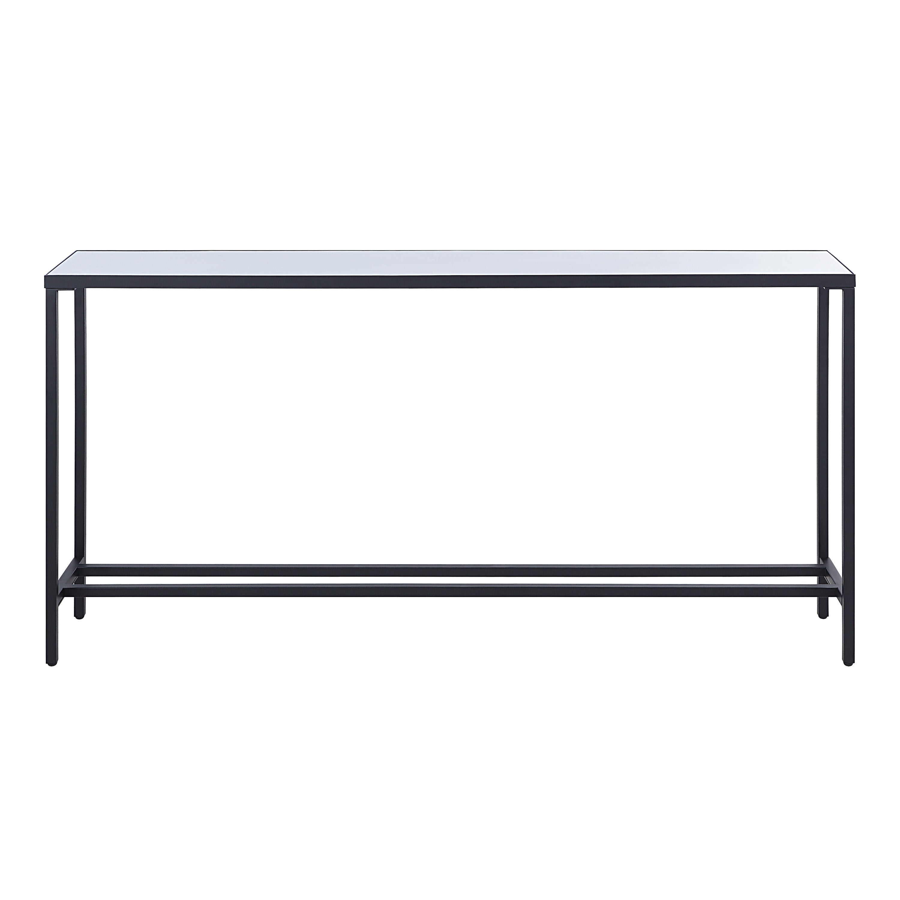 Bodin Indoor Iron Console Table, Matte Black-Console Table-DECOROLALA