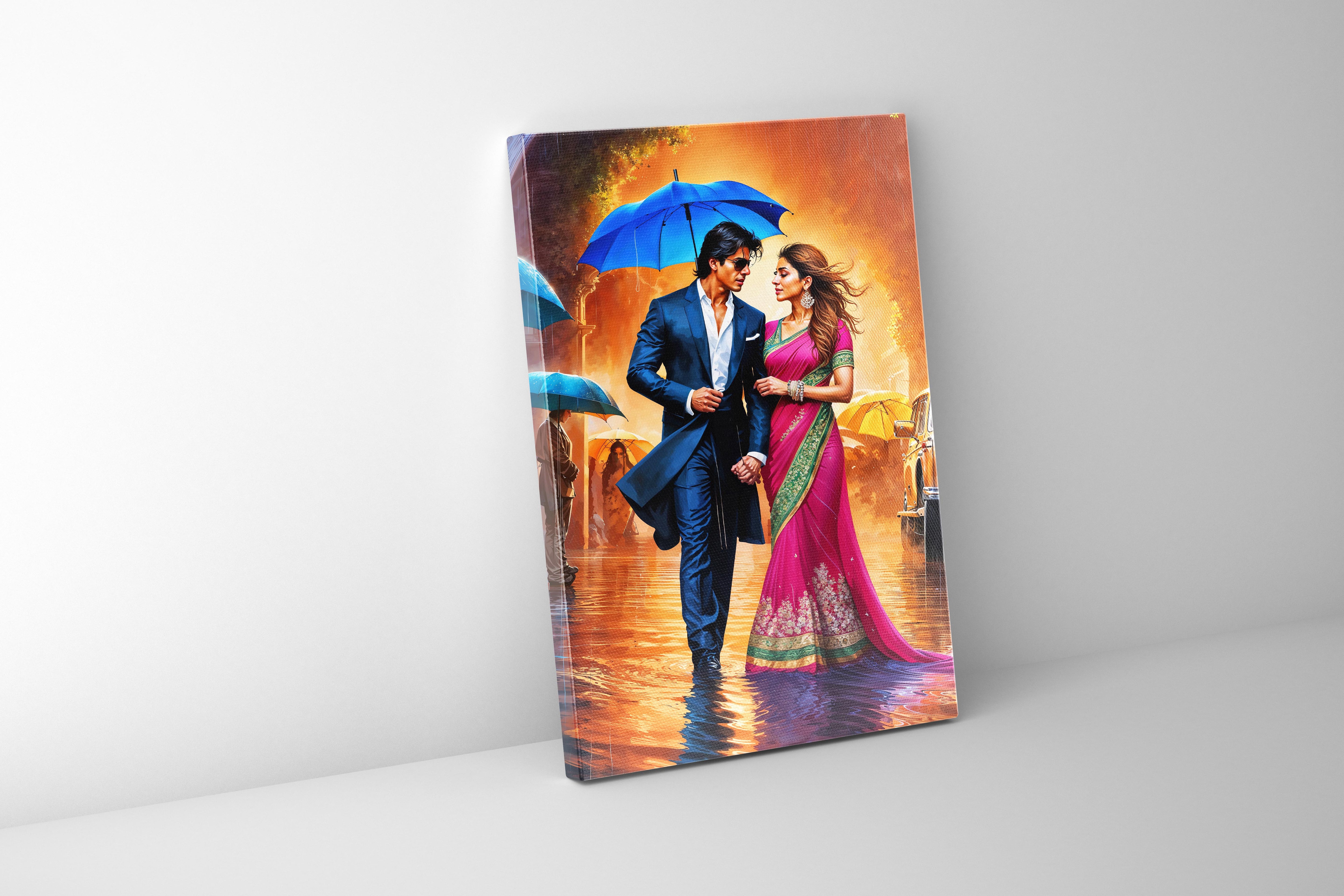 Bollywood "Boy Meets Girl" Vintage Canvas Wall Art-Wall Art-DECOROLALA
