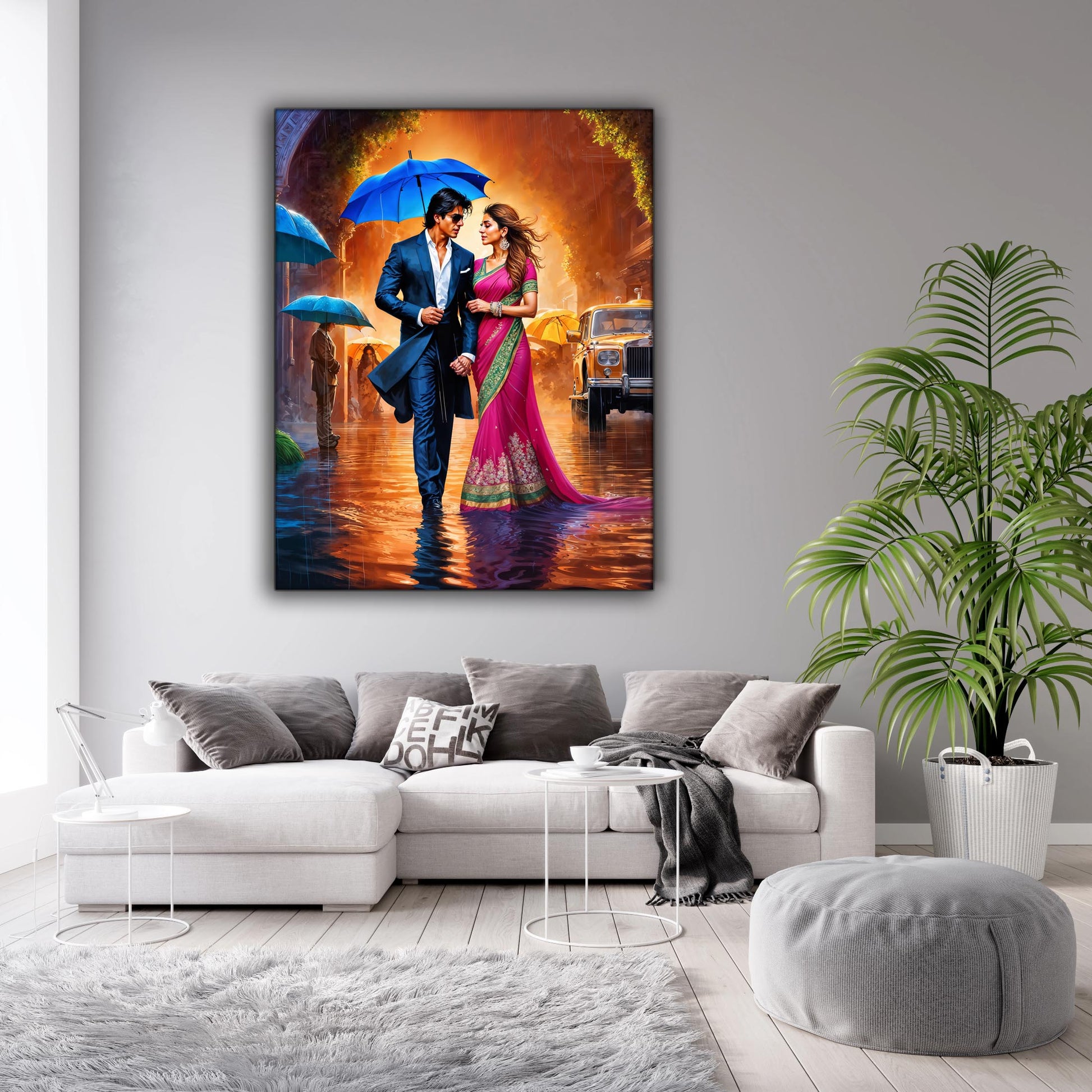 Bollywood "Boy Meets Girl" Vintage Canvas Wall Art-Wall Art-DECOROLALA
